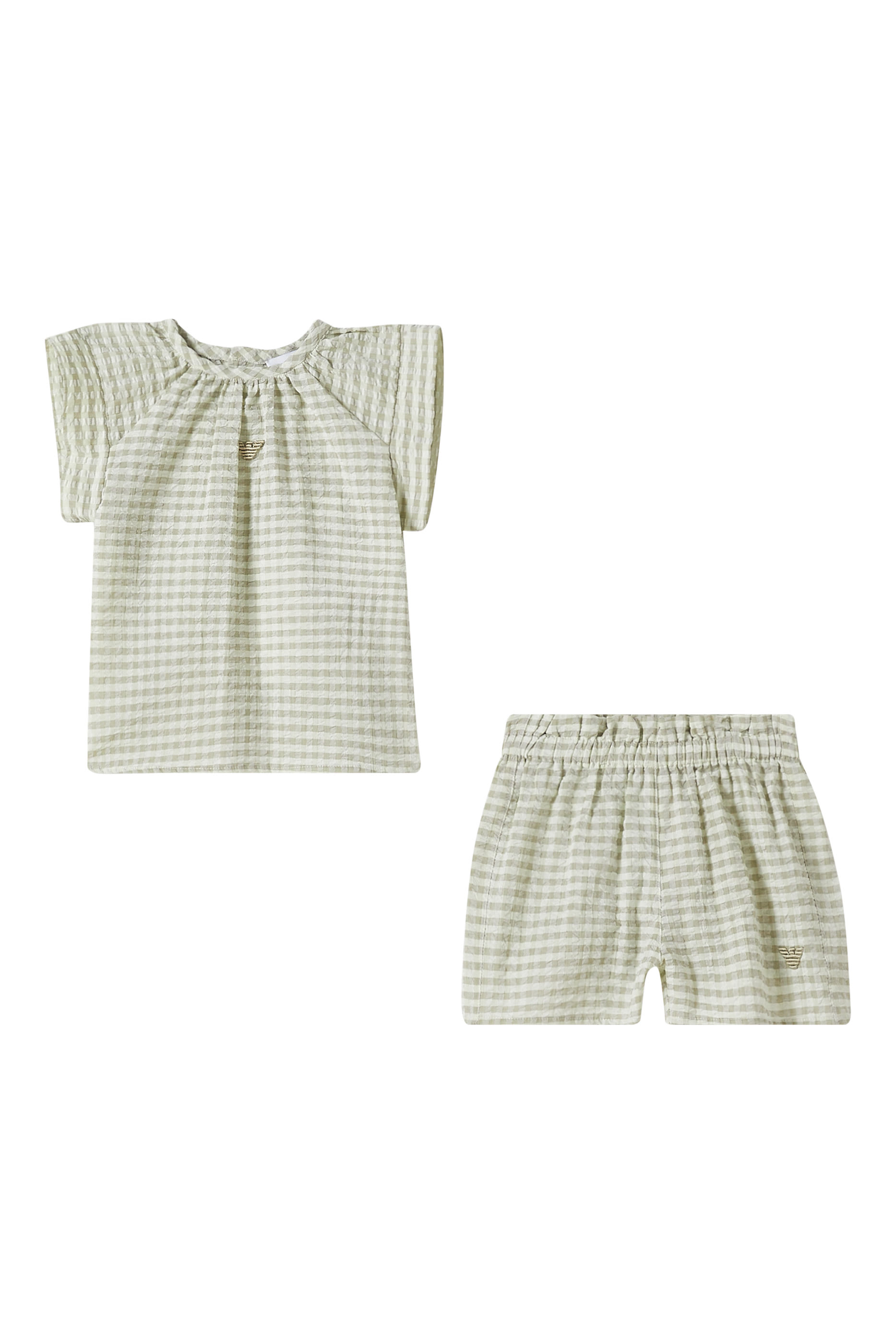 Kids Checked Top and Shorts Set
