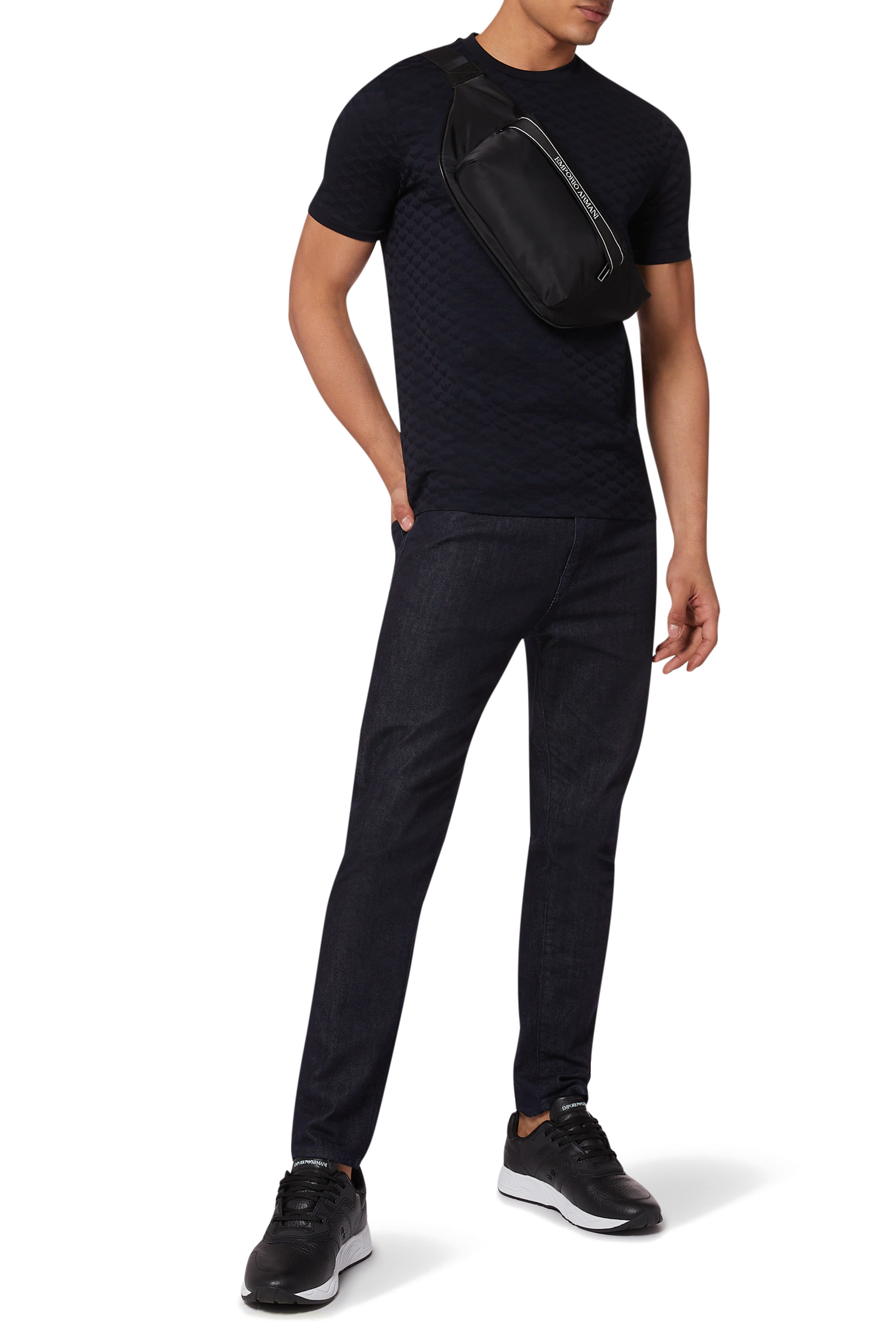 Eagle Monogram Jacquard Jersey T-Shirt