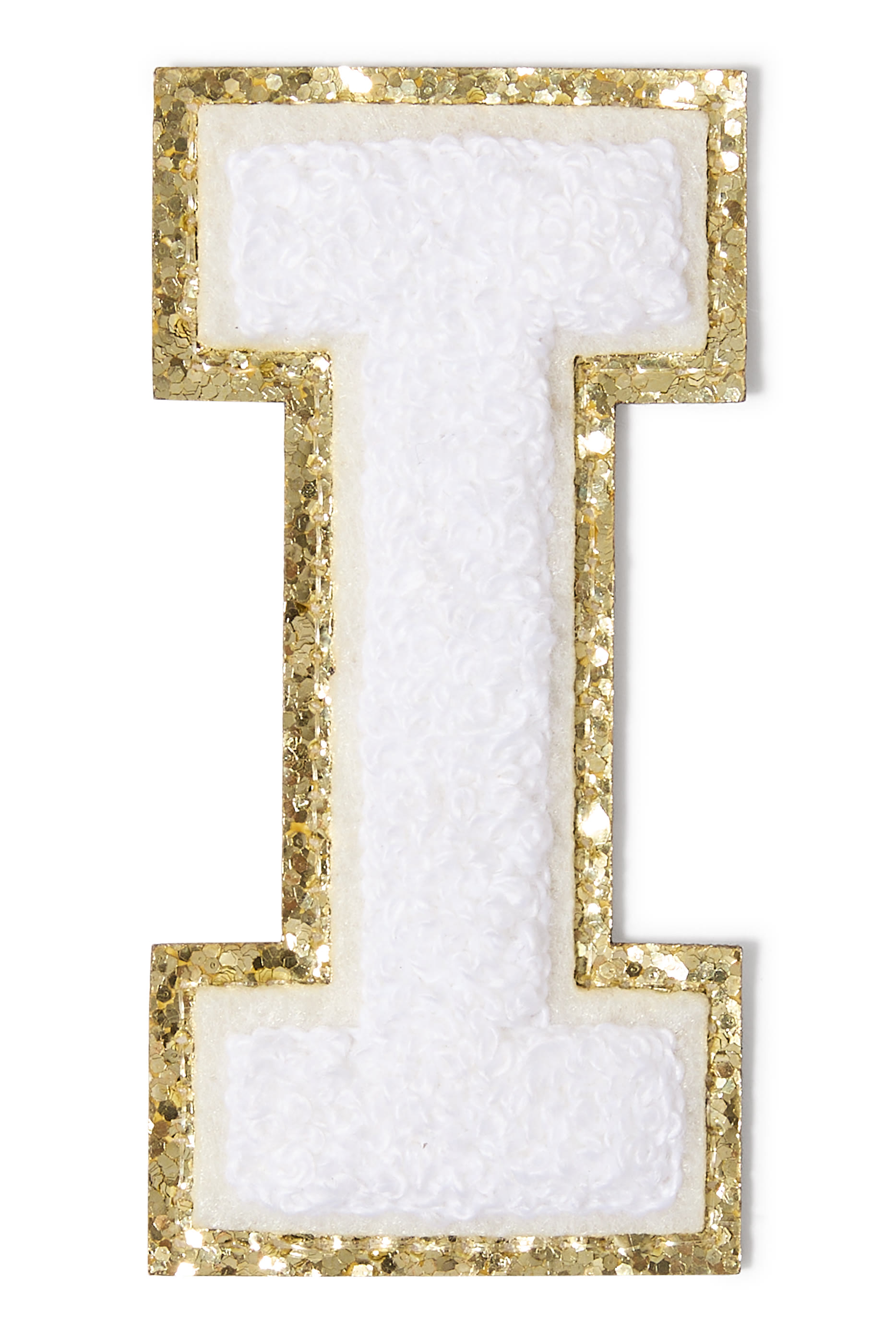 Kids 3" Chenille Sparkle ‘I’ Letter Patch