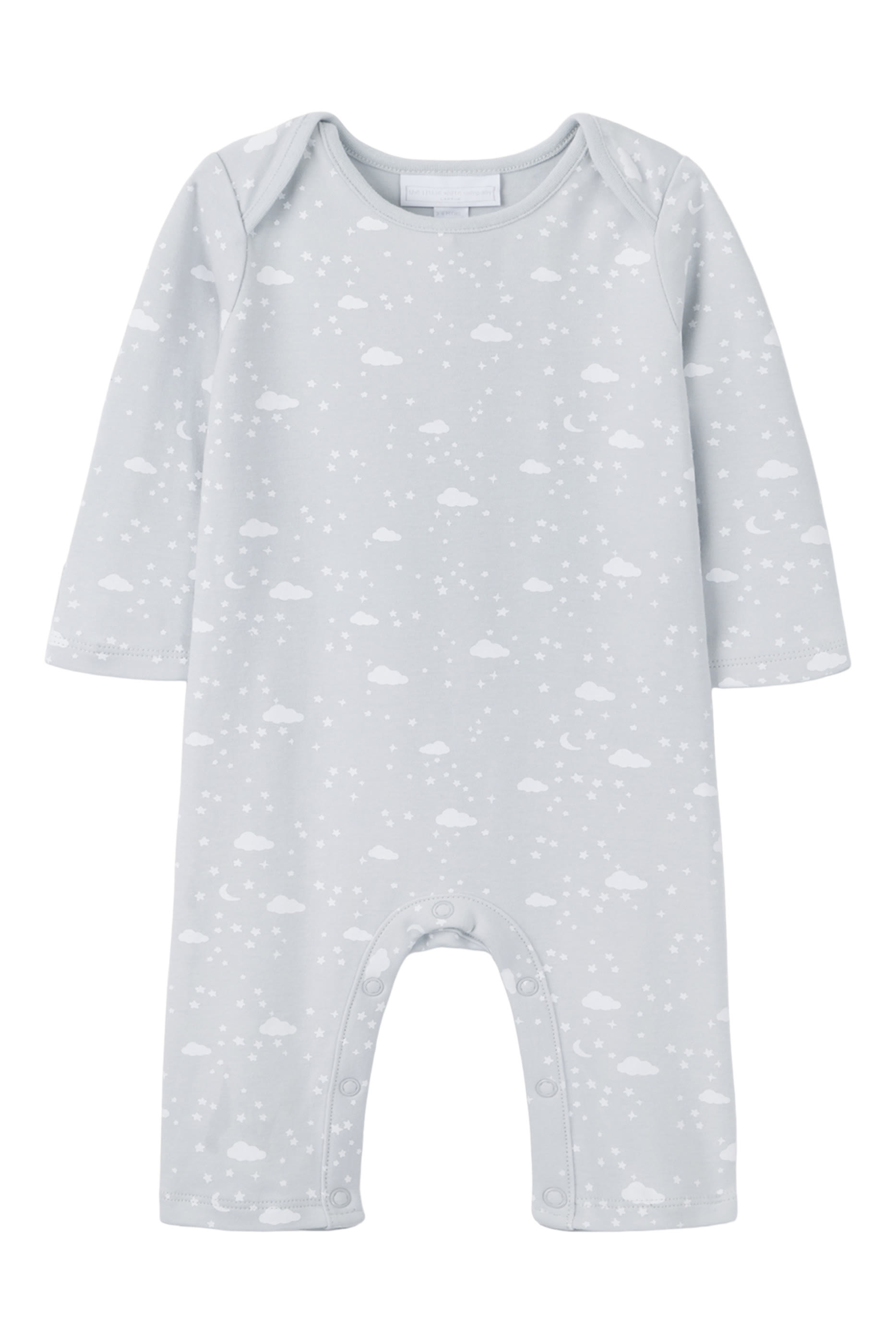 Kids Organic Cotton Cloud & Star Envelope Neck Sleepsuit