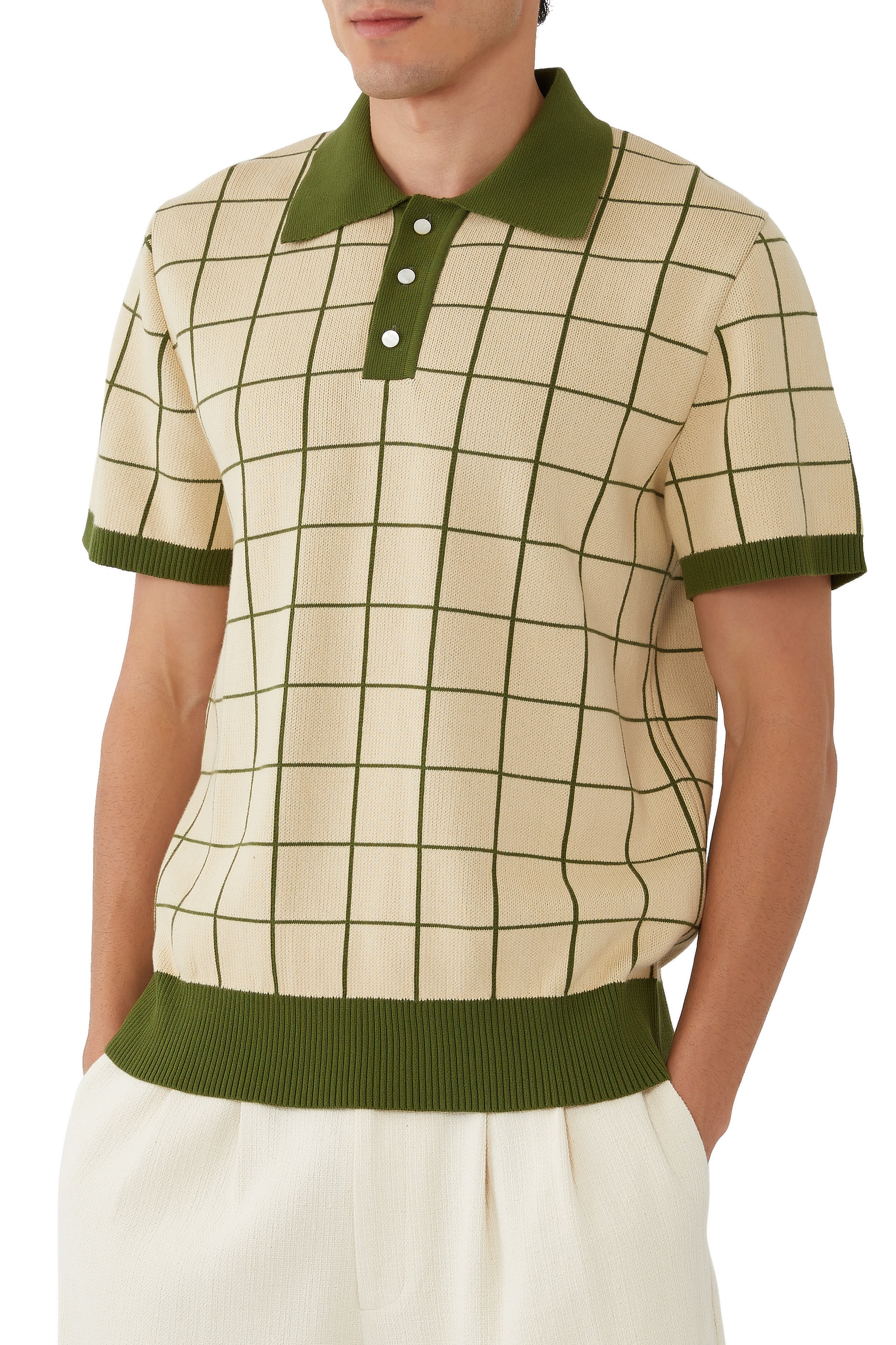 Windowpane Check Polo