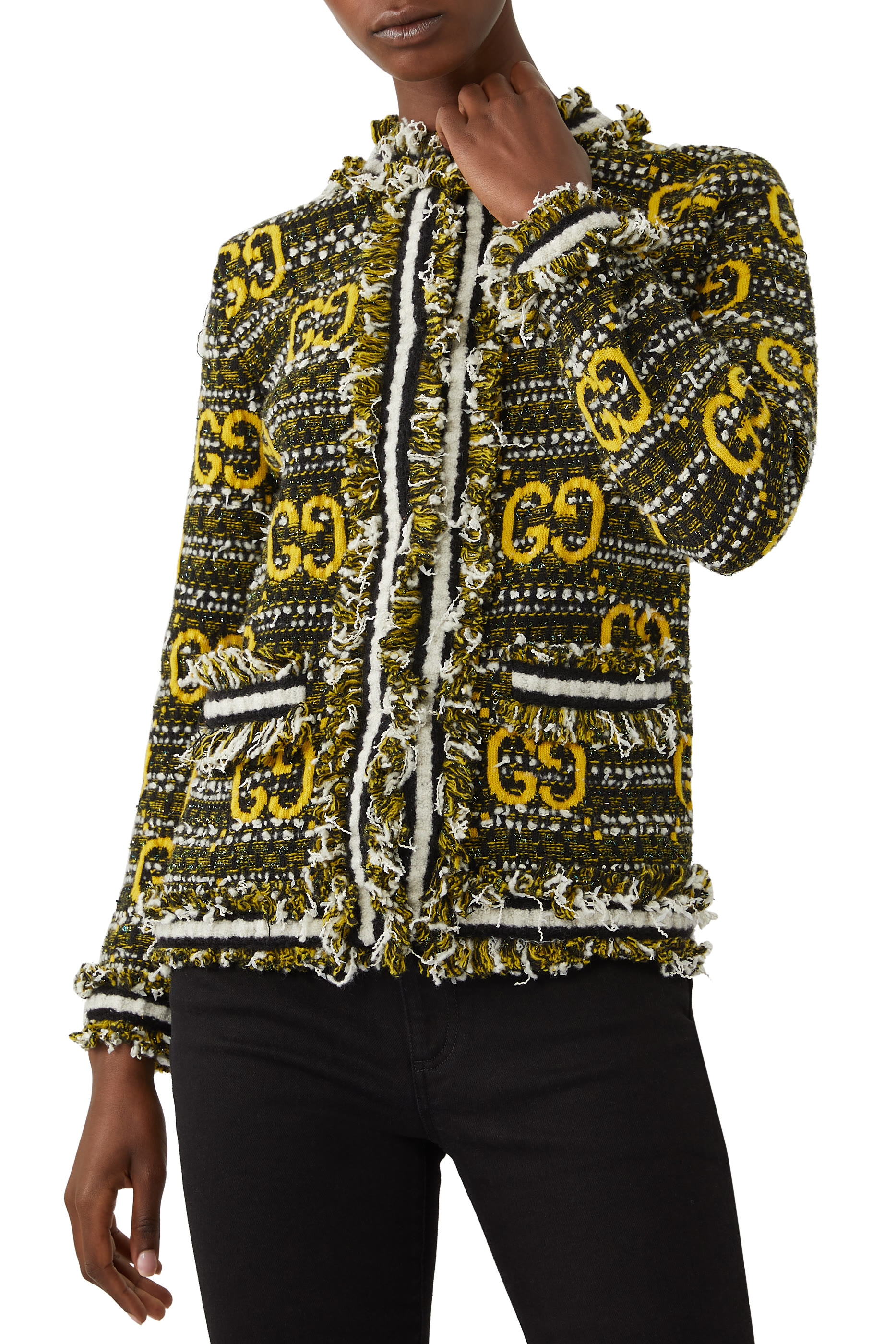 Wool Mohair GG Cardigan