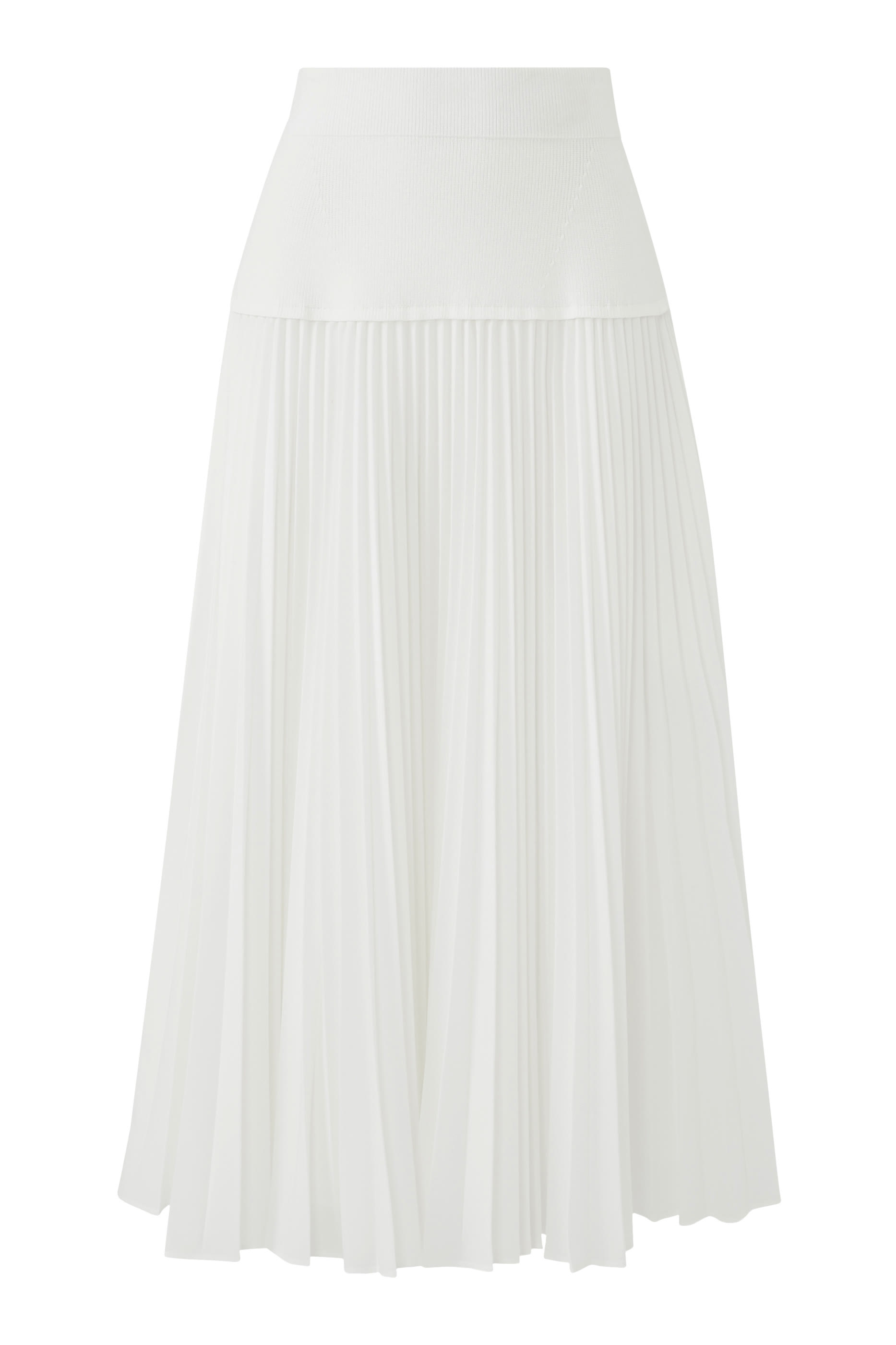 Stella Pleated Skirt with Knit Yoke