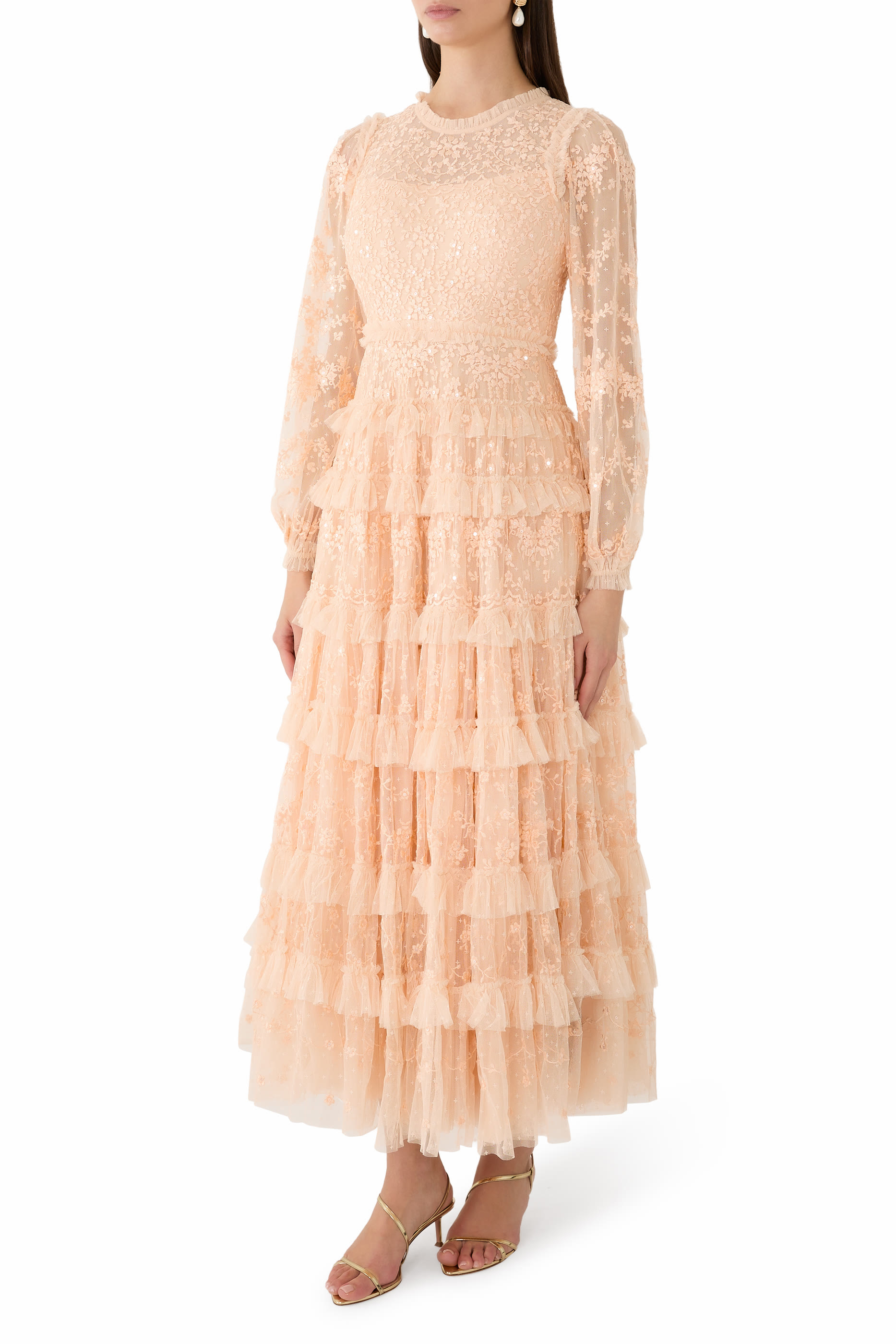 Blossom Lace Ankle Gown