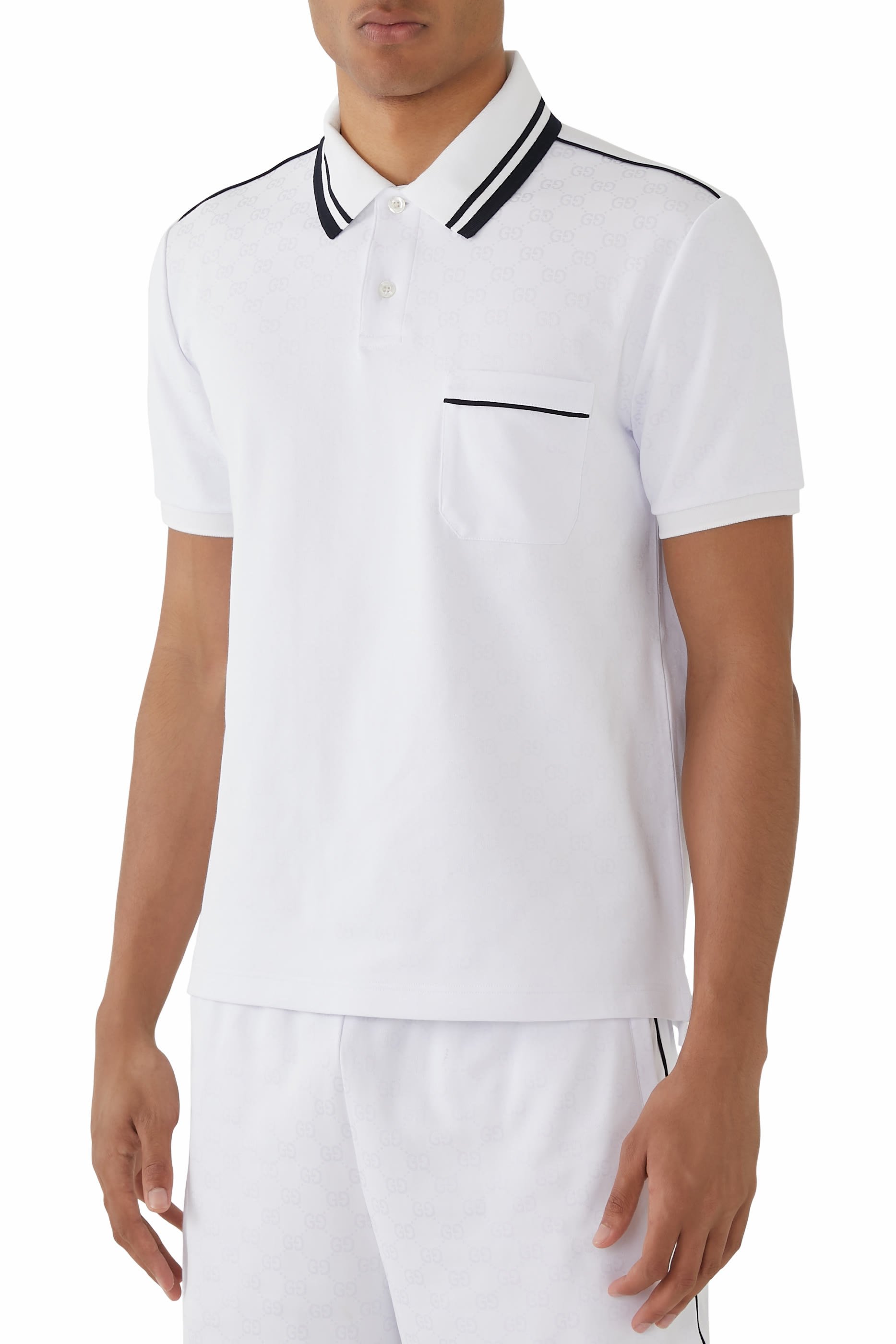 GG Nylon & Cotton Polo Shirt