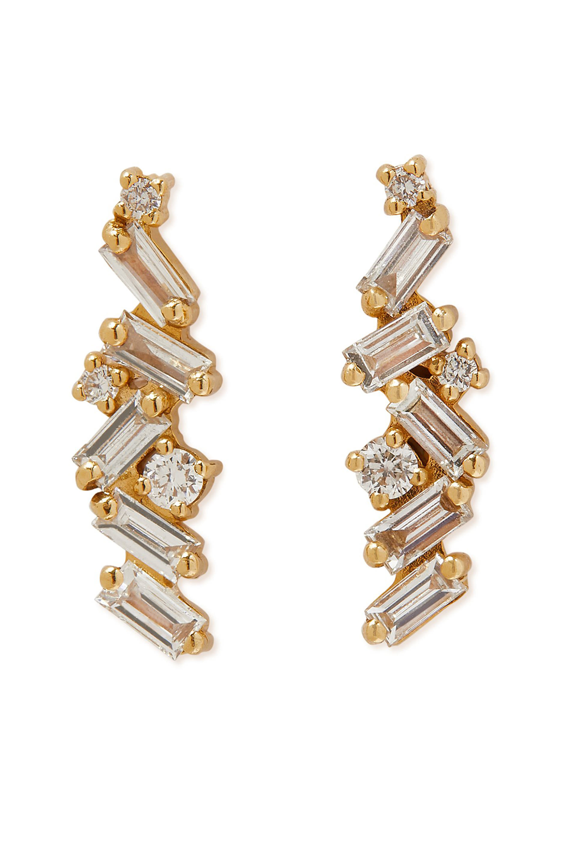 Diamond Cluster Earrings