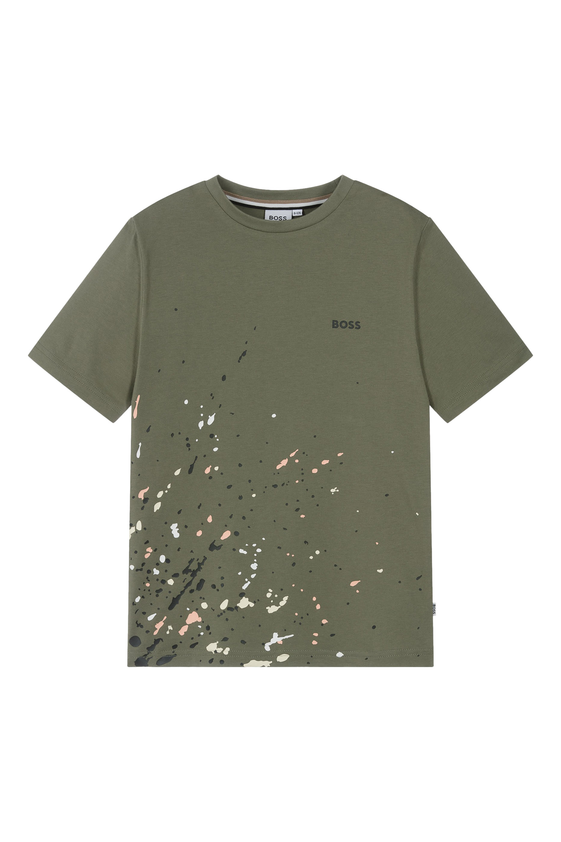 Kids Logo Paint Splatter-Print T-Shirt