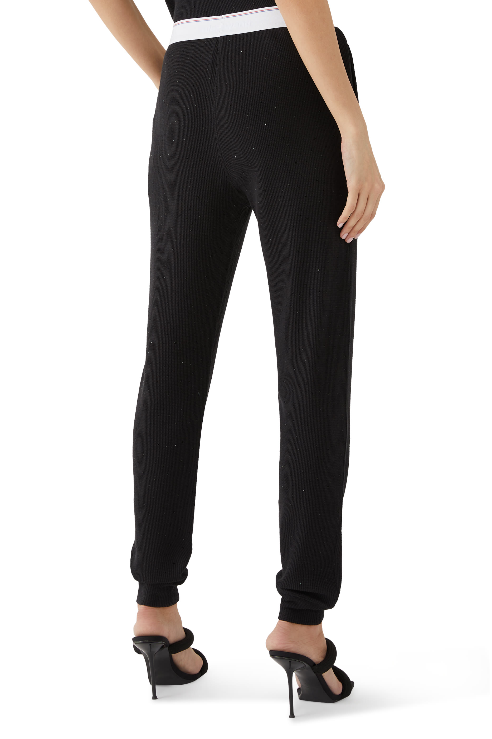 Crystal Hotfix Jogger Pant in Waffle Knit