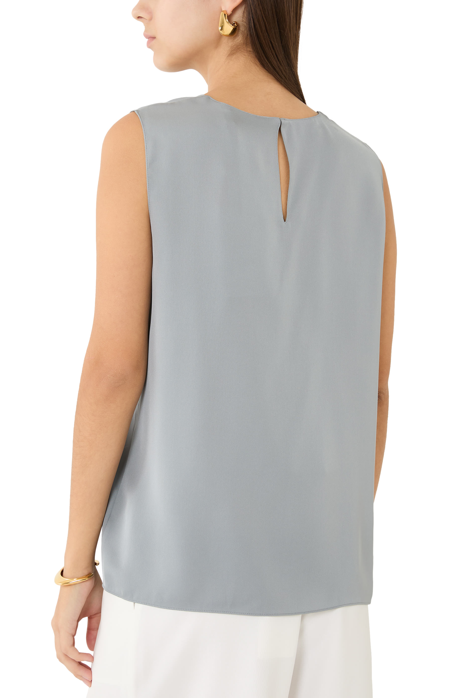 Shell Top in Silk Georgette