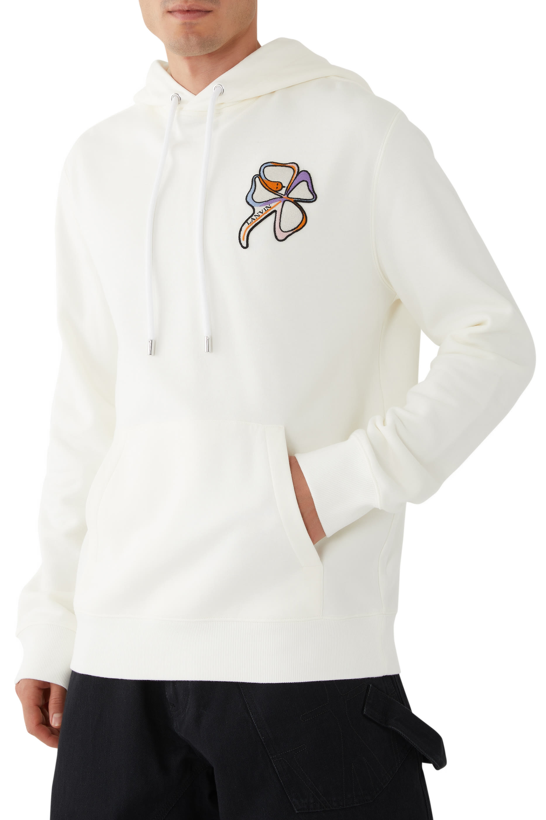 Four-Leaf Clover Snake Patch Hoodie