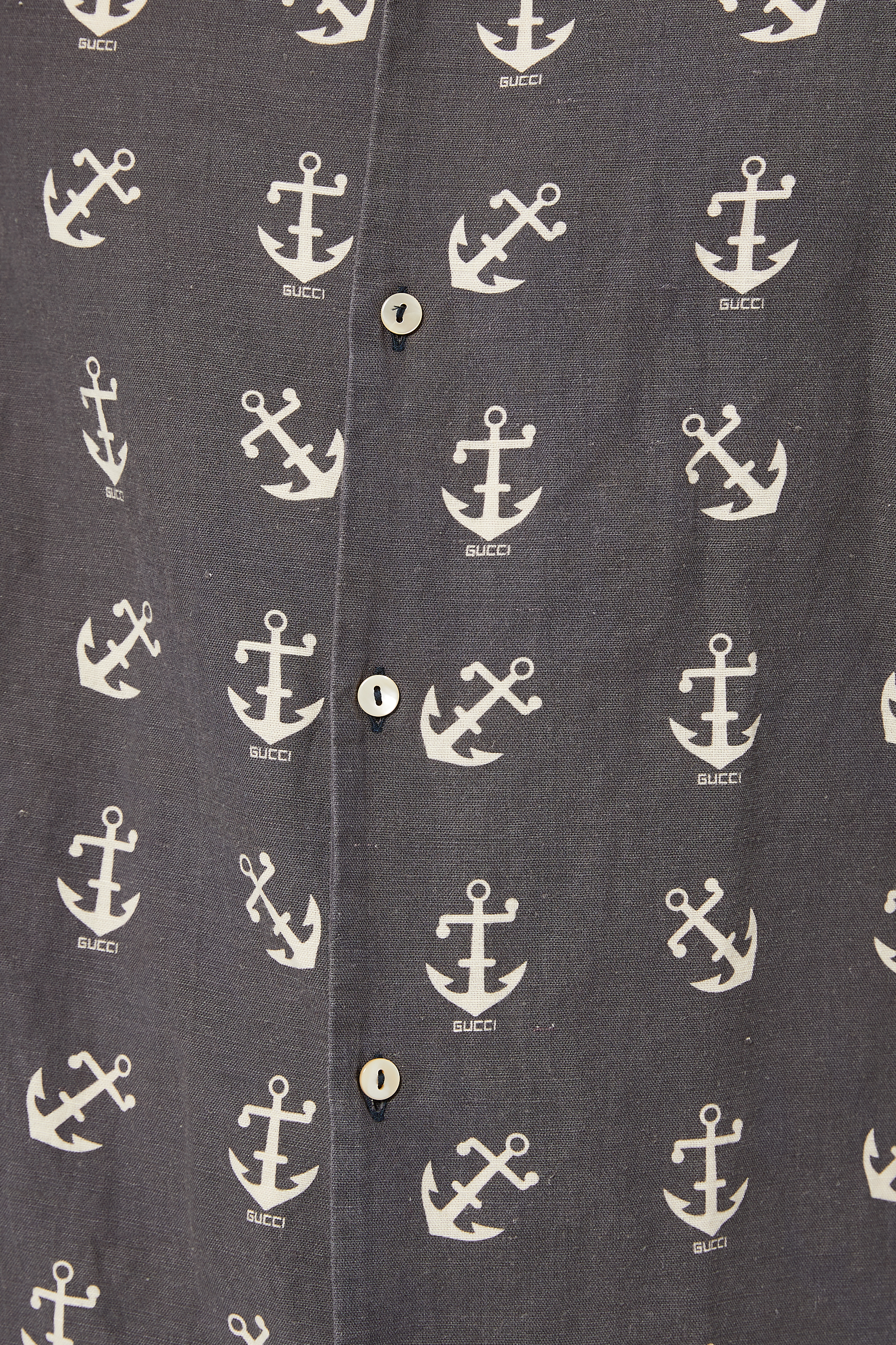 Anchor Print Bowling Shirt