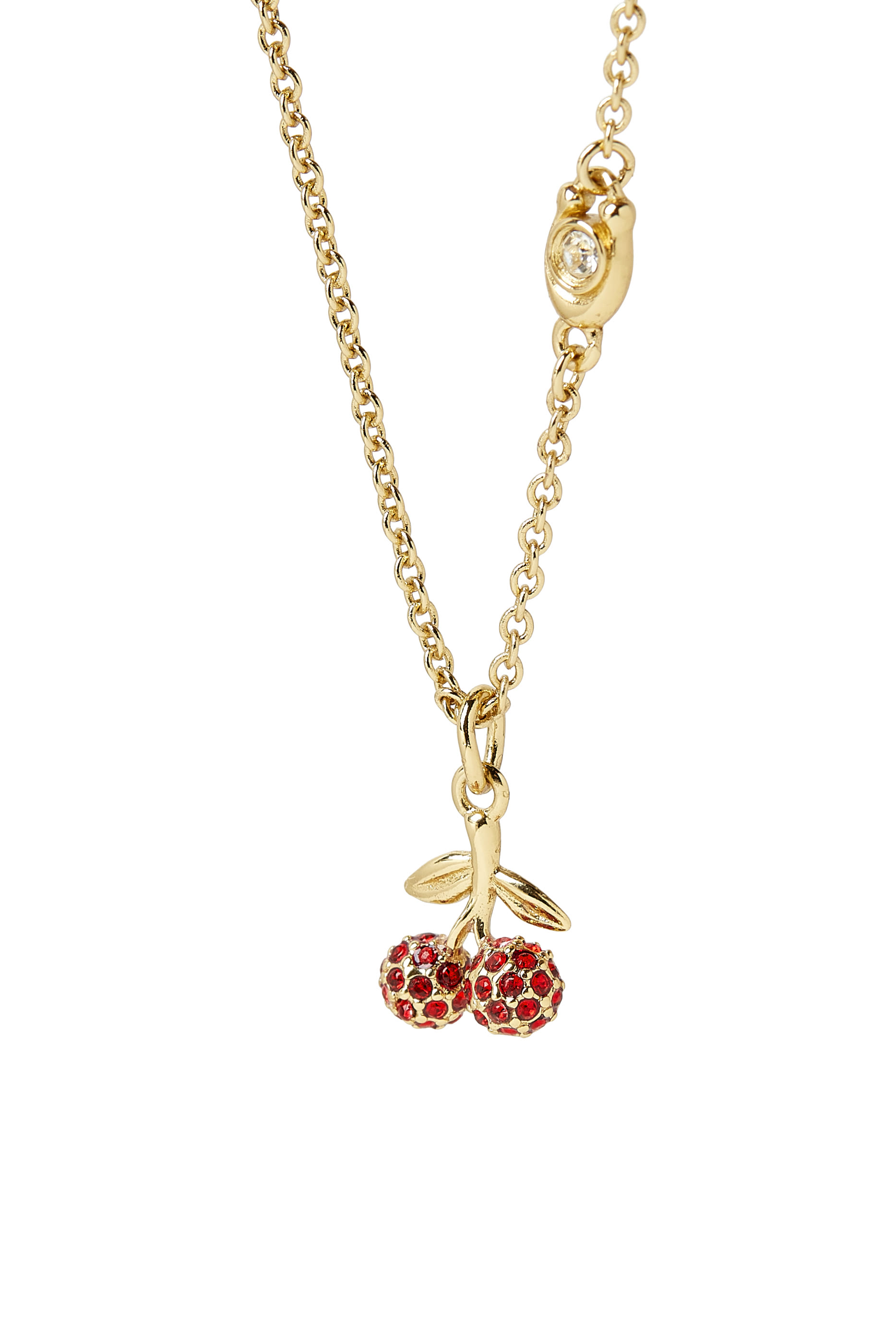 Pav&eacute; Cherry Pendant Necklace
