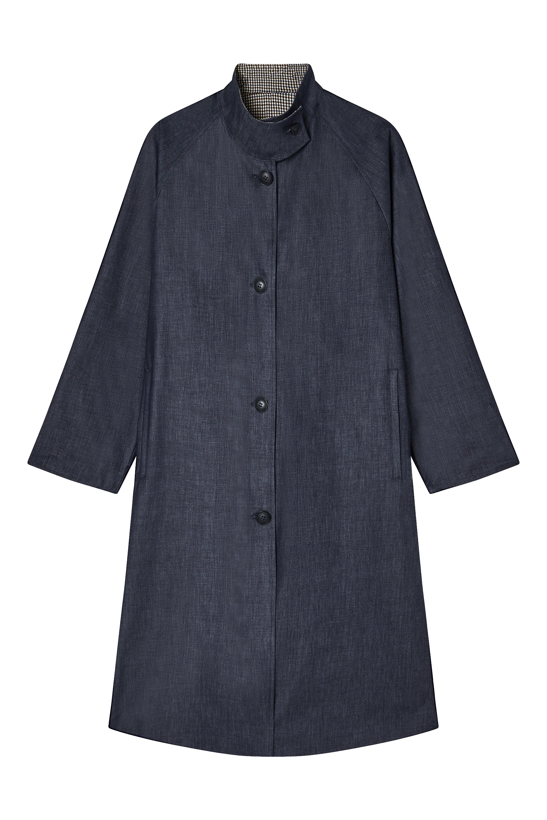 Eagle Club Reversible Denim Trench Coat 