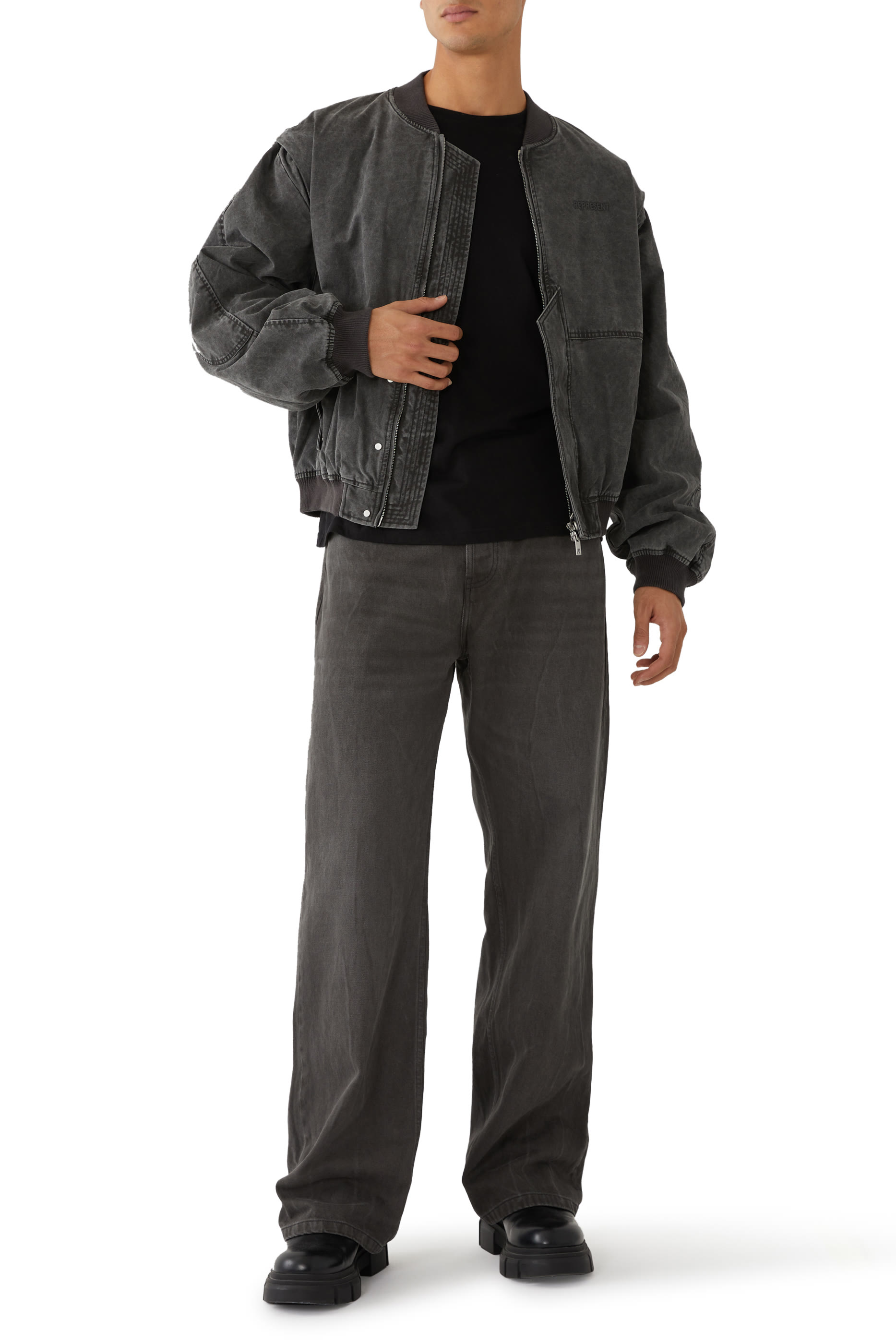 Inset Sleeves Bomber Jacket