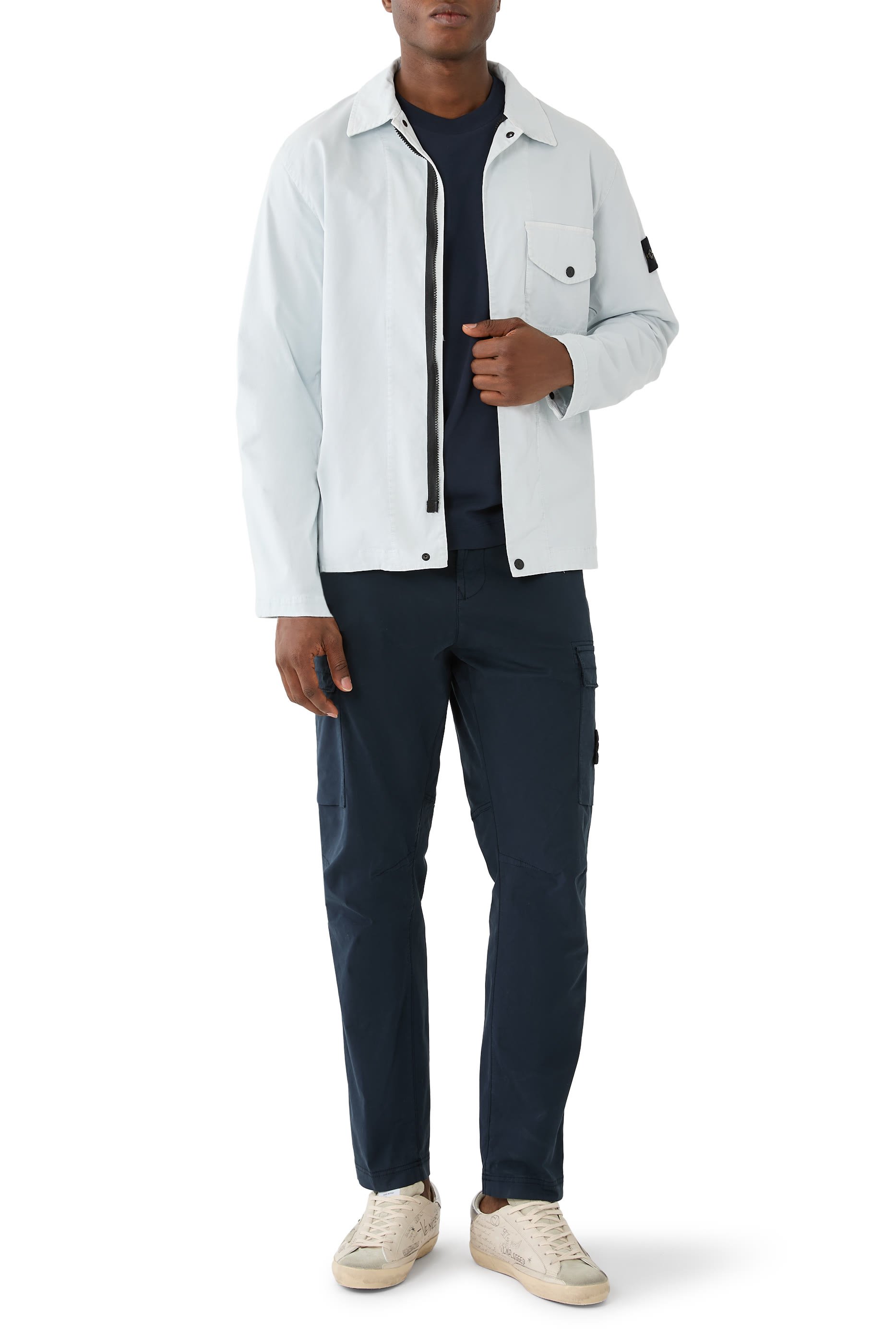 Stretch Organic Broken Twill Cotton Trousers