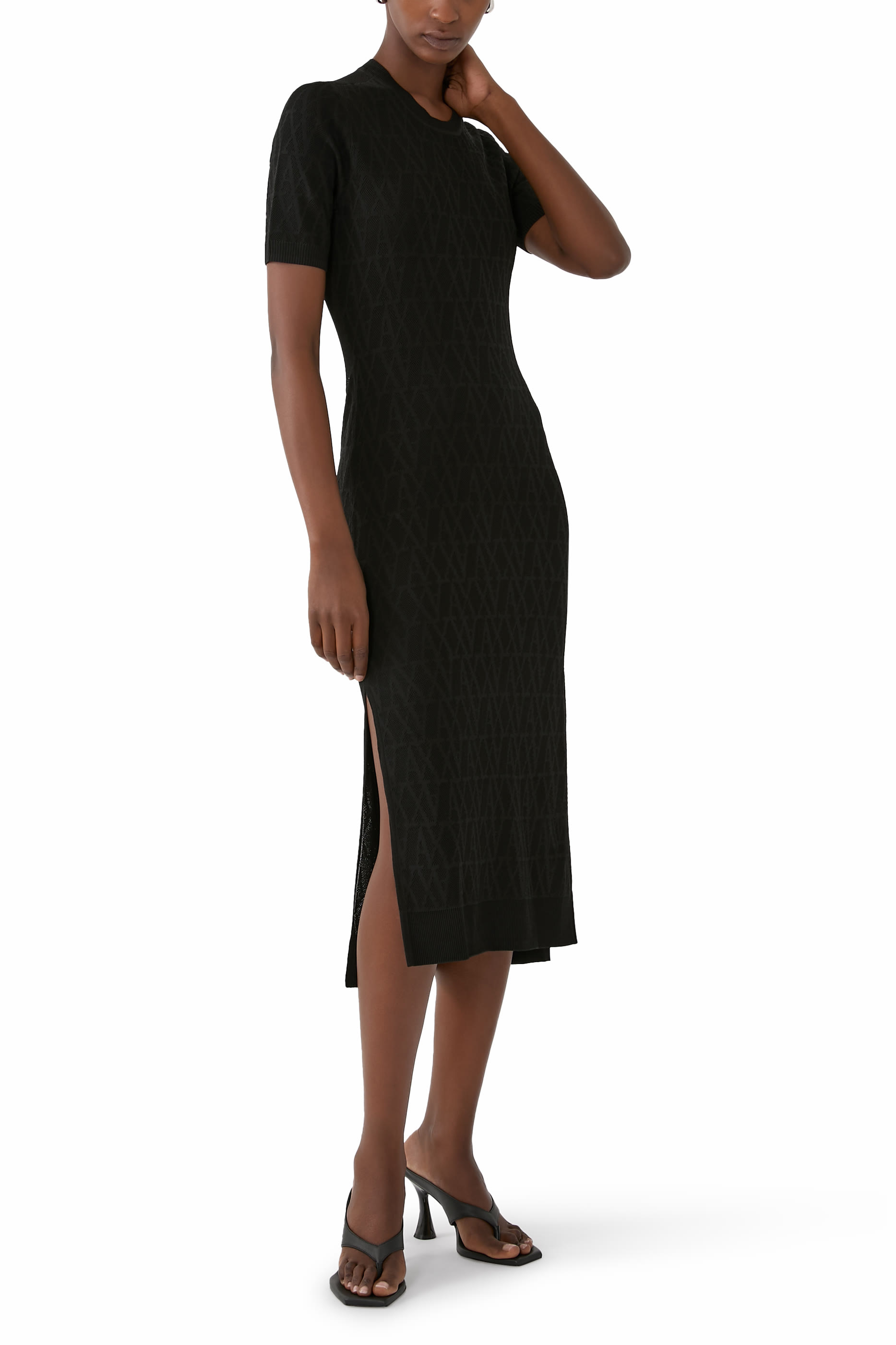 All-Over AX Logo Maxi Dress