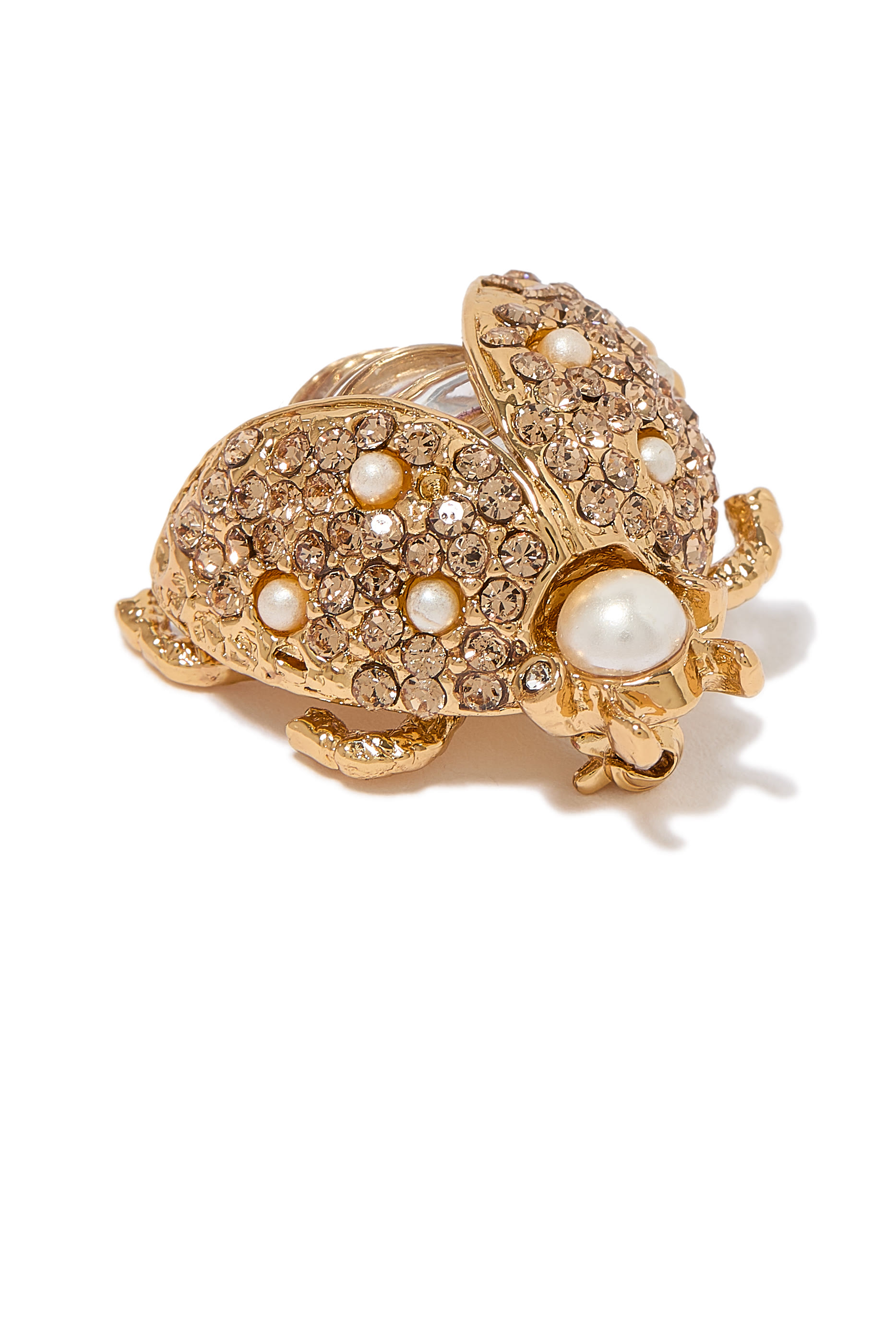 Coccinelle Brooch, Gold-Plated Brass