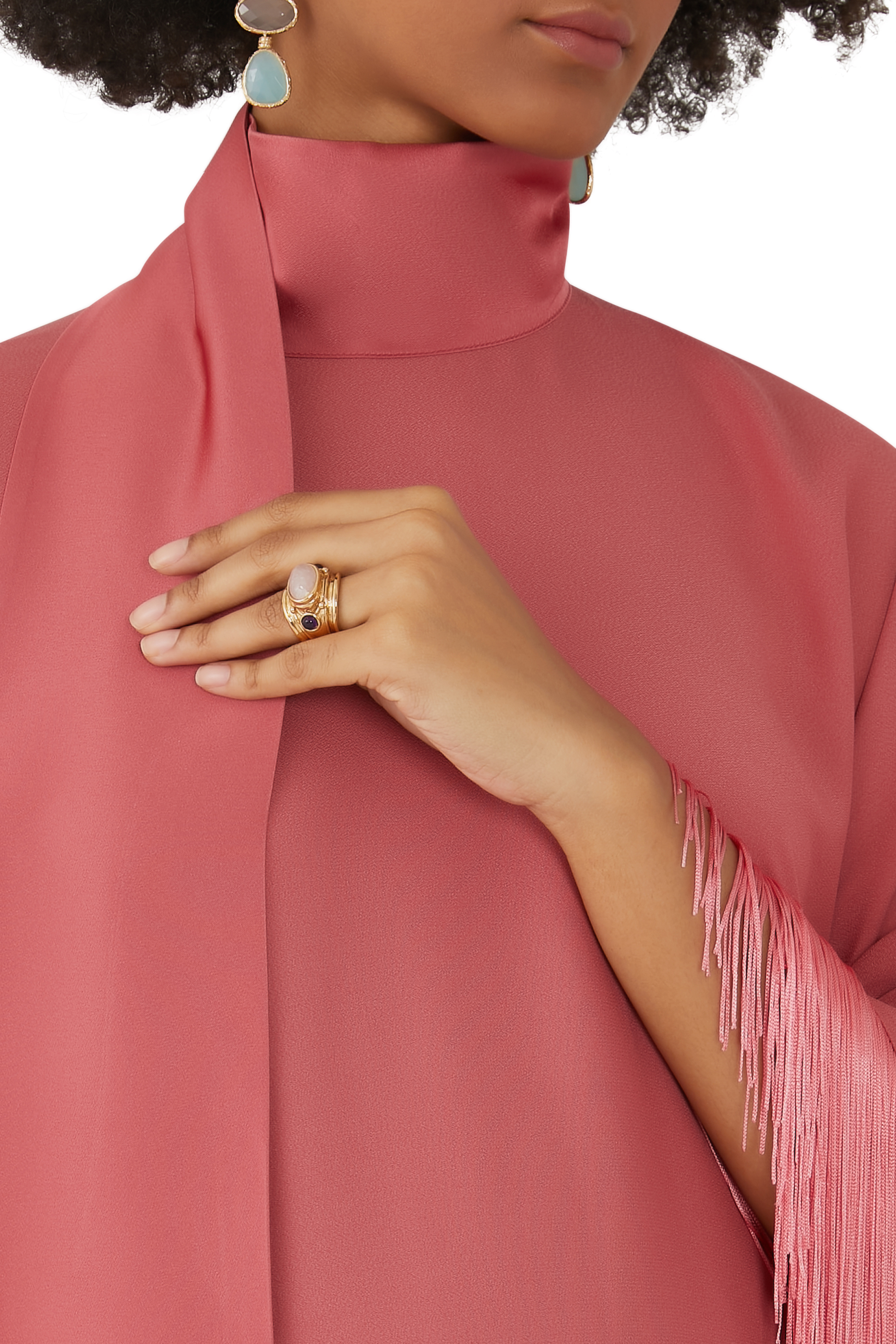 Simone Ring, 24k Gold-Plated Brass & Gemstones