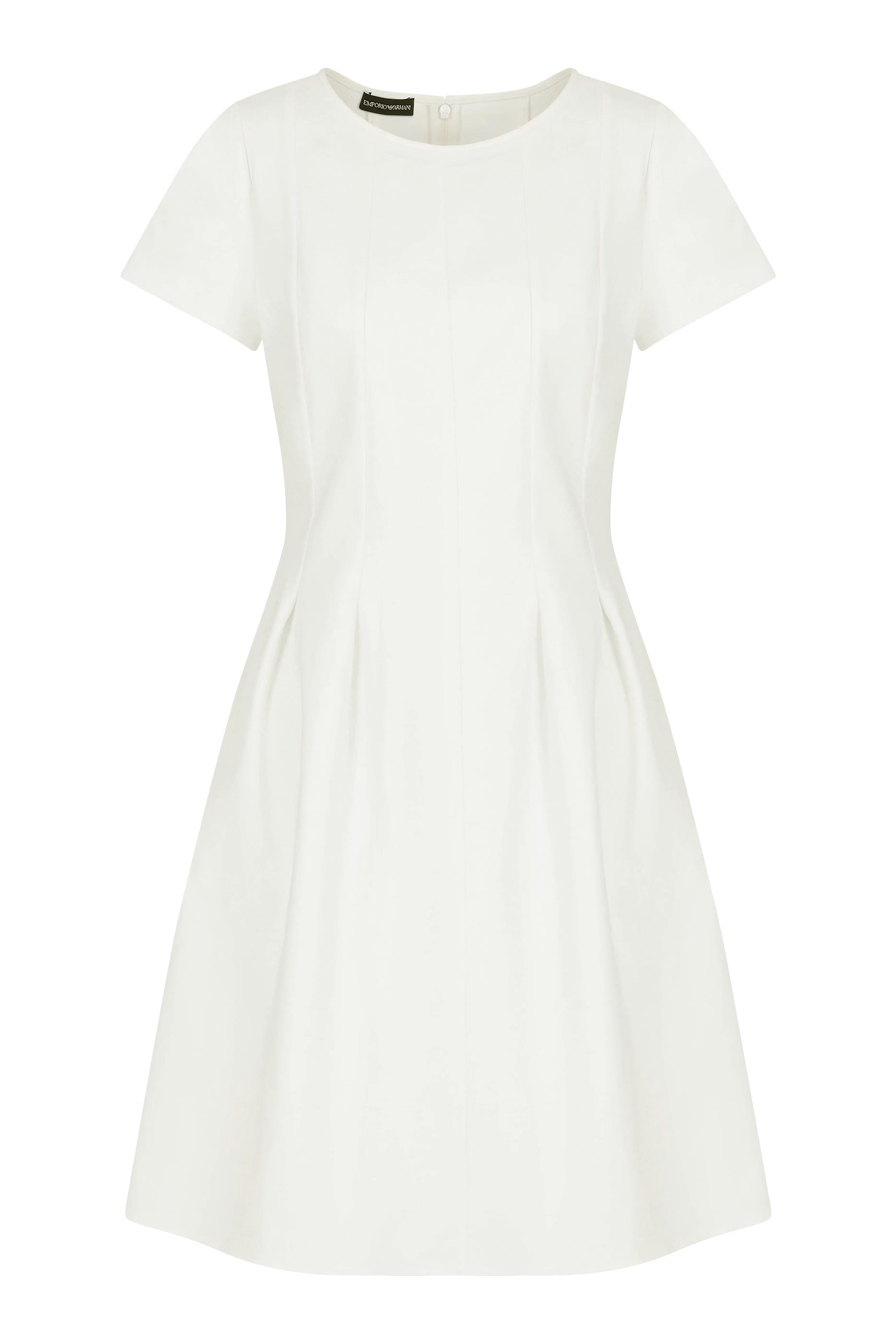 Couture Cotton Blend Dress with Pleats