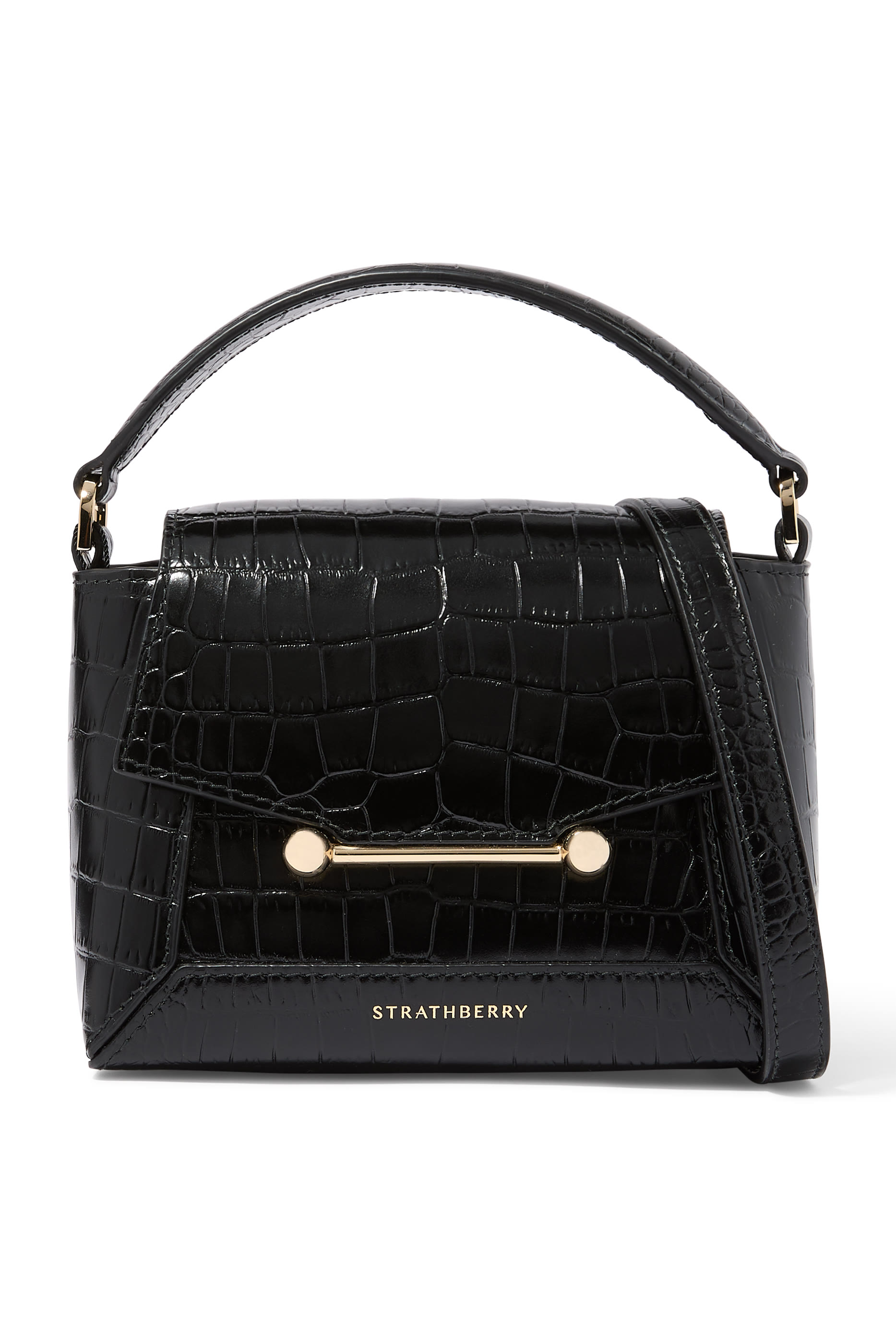 Mosaic Nano Croc-Embossed Handbag