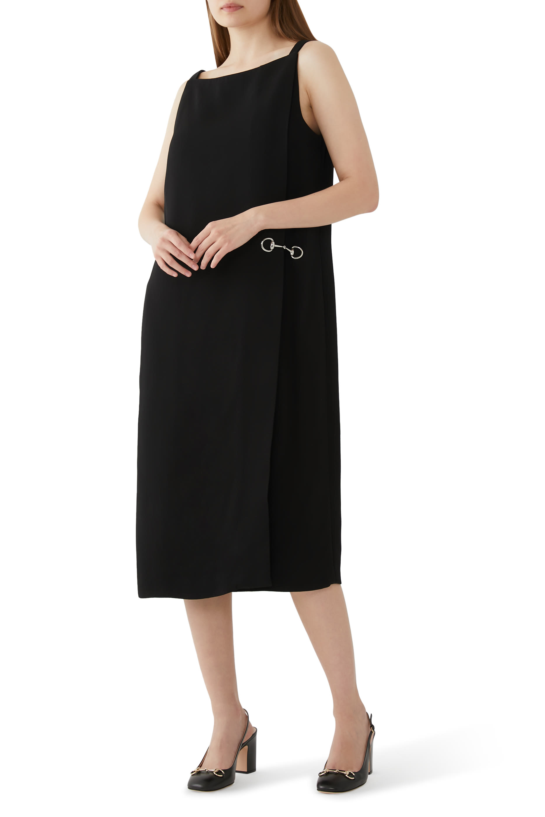 Heavy Viscose Sable Horsebit Dress