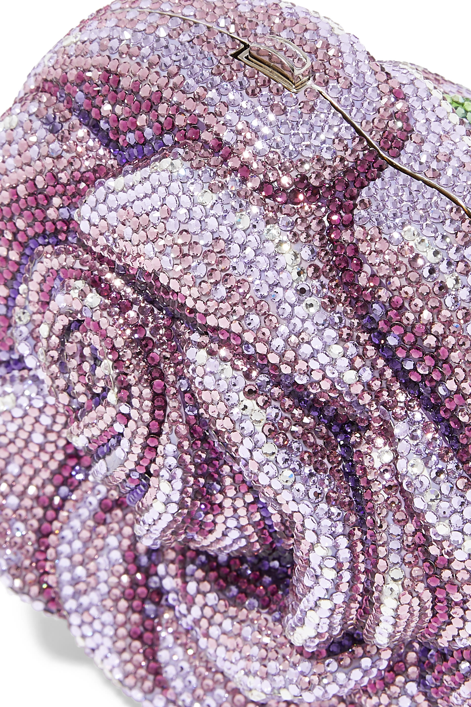 Rose Melody Bejeweled Flower Clutch