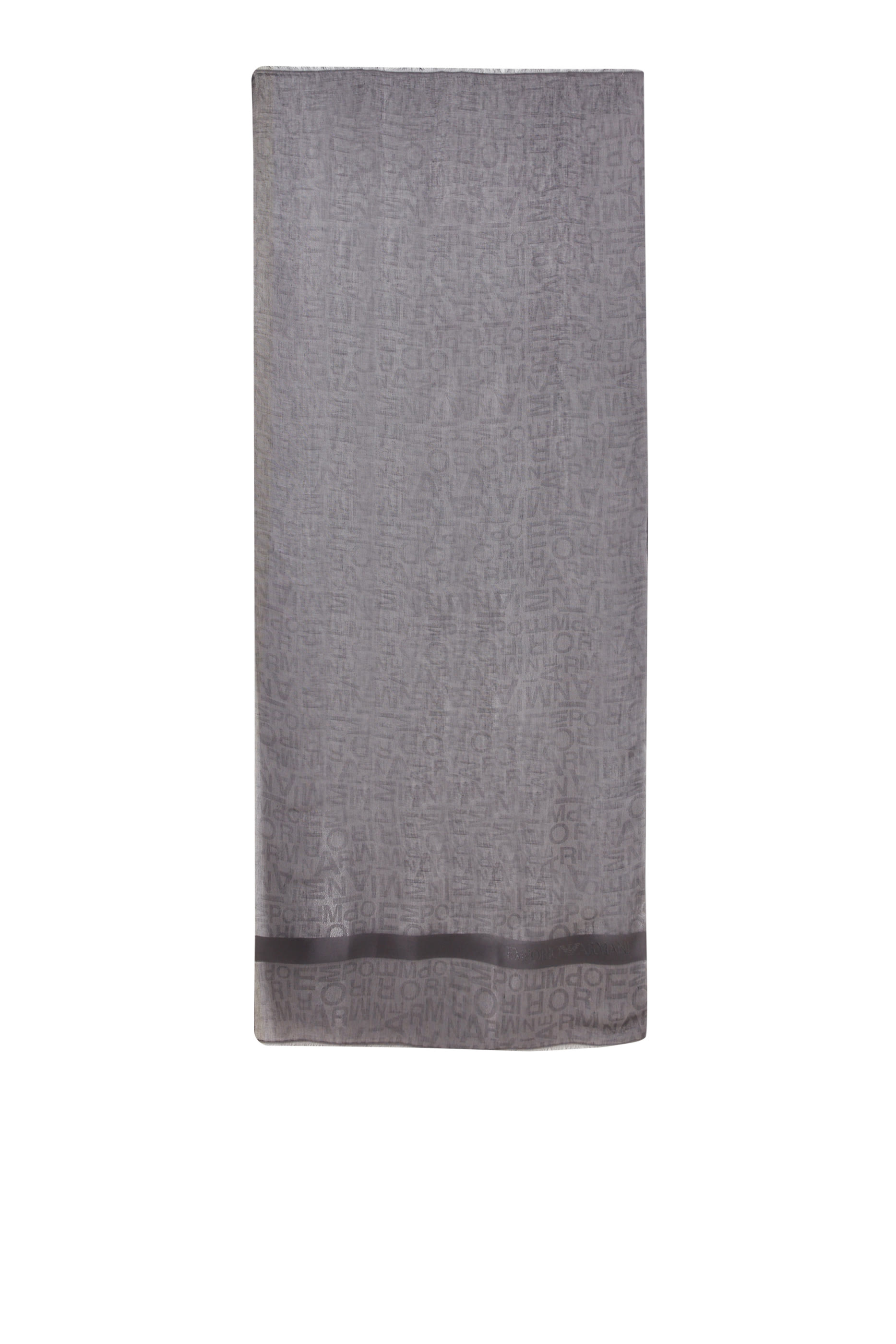 Modal Blend Stole with Lurex & Jacquard Lettering Scarf