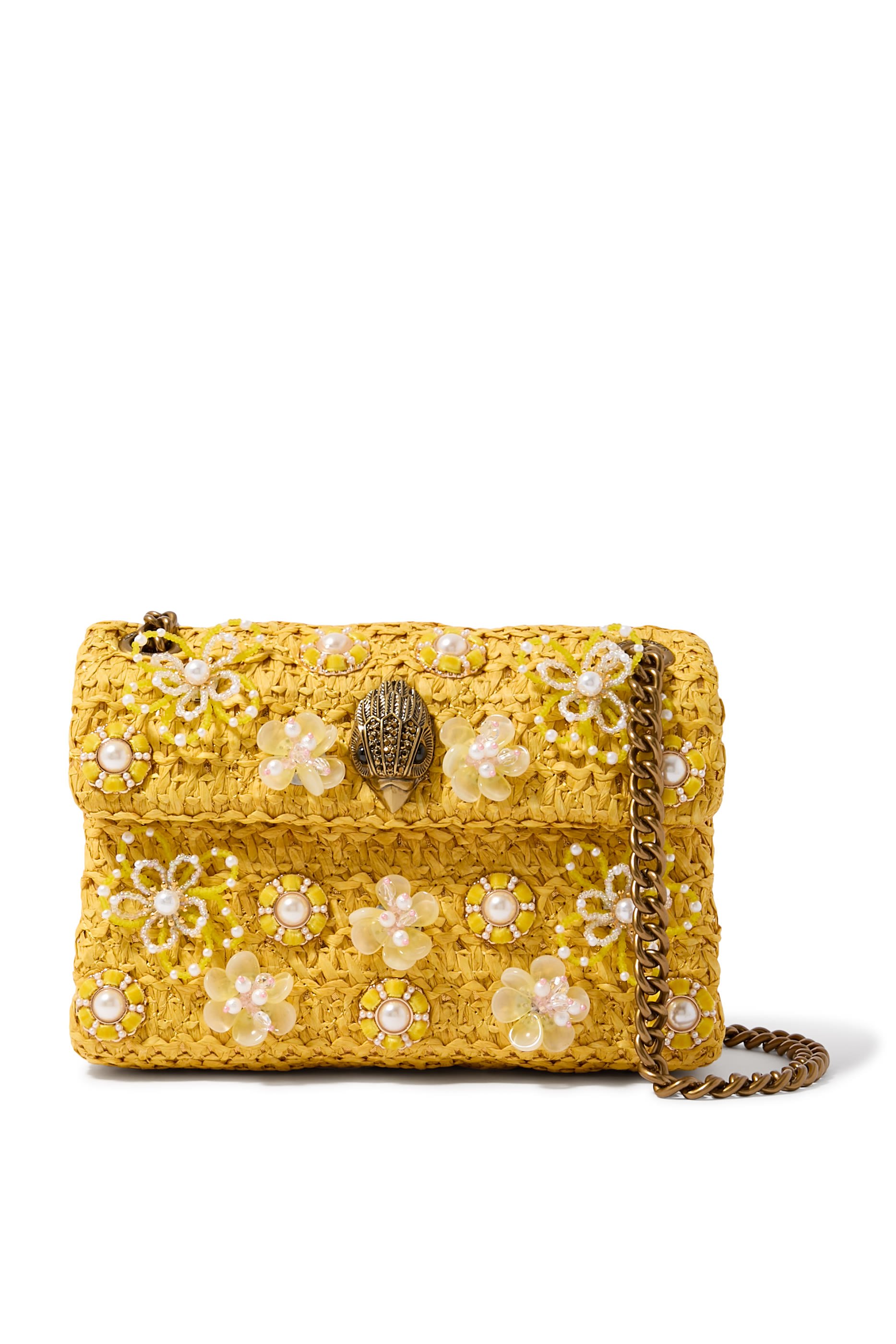 Kensington Raffia Effect Mini Crossbody Bag