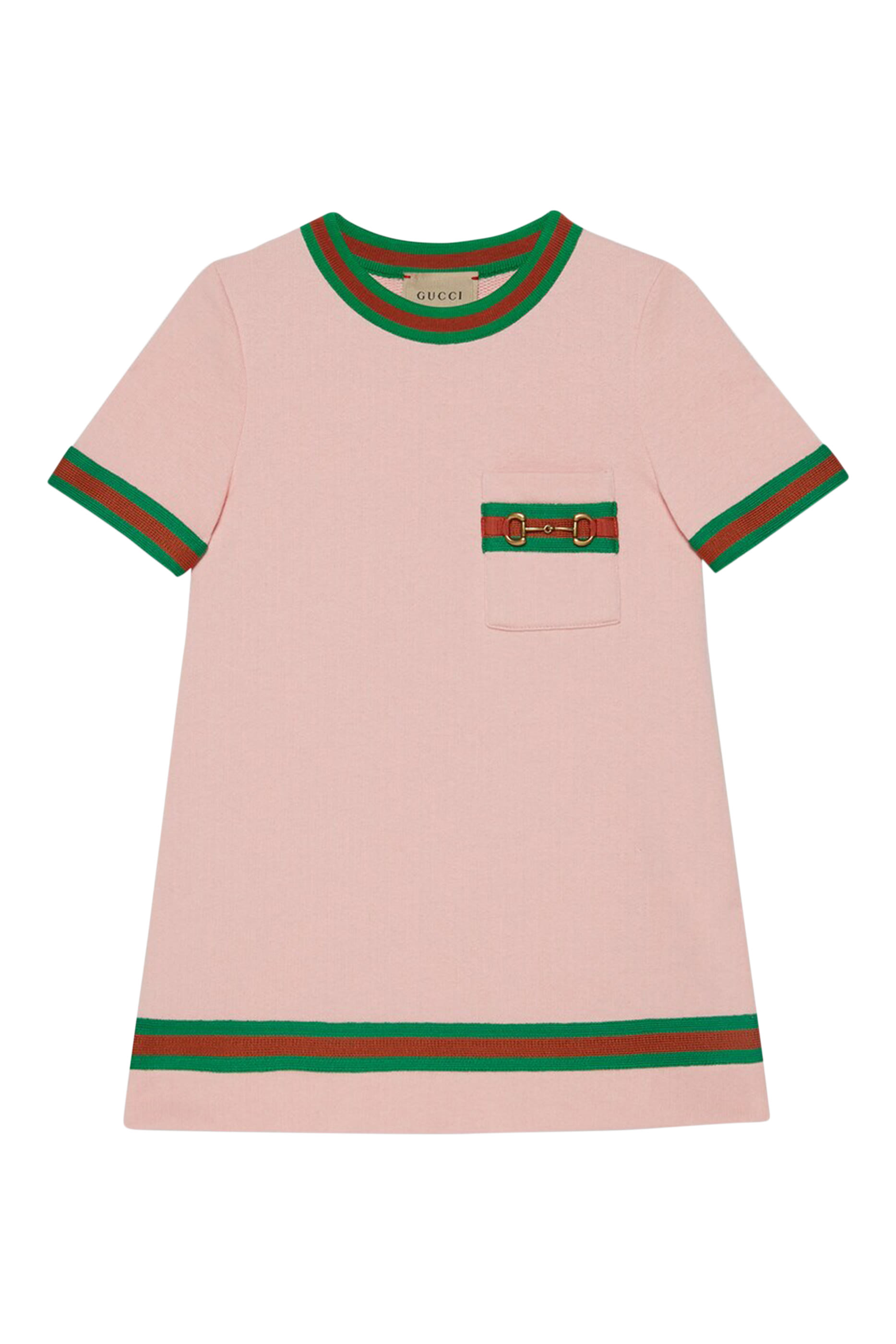 Kids Cotton Jersey Horsebit Dress