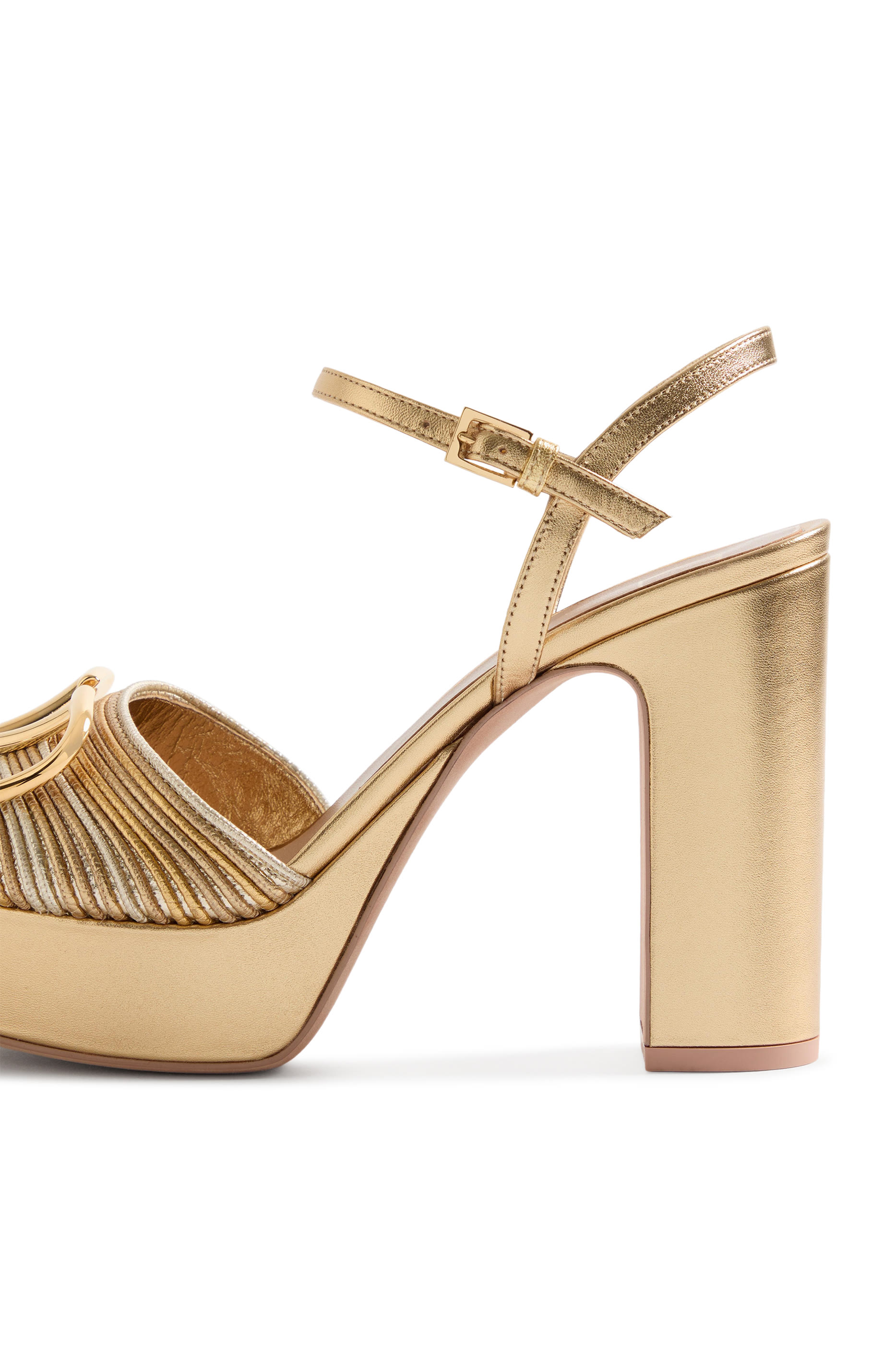 VLogo Signature Metallic 115 Platform Sandals