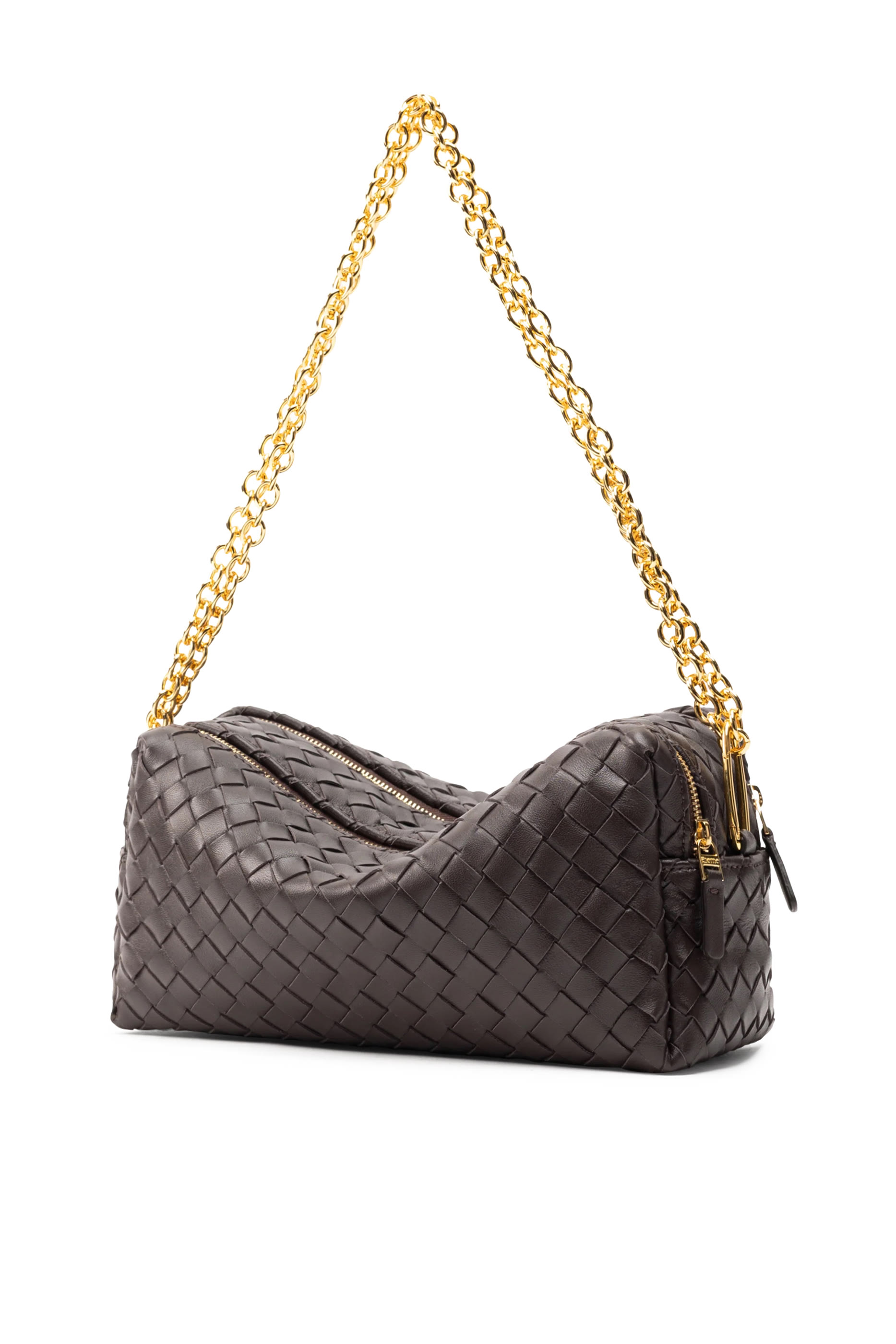 Trousse Chain Woven Leather Bag