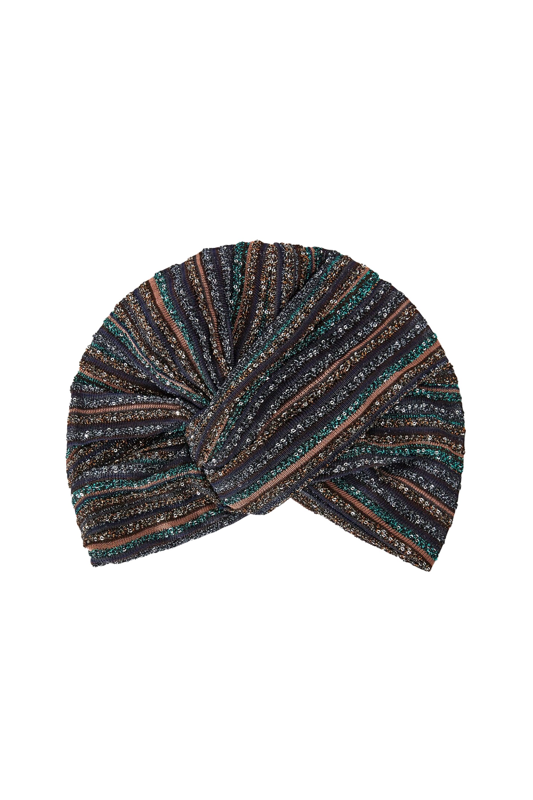 Sequined Ribbed Turban