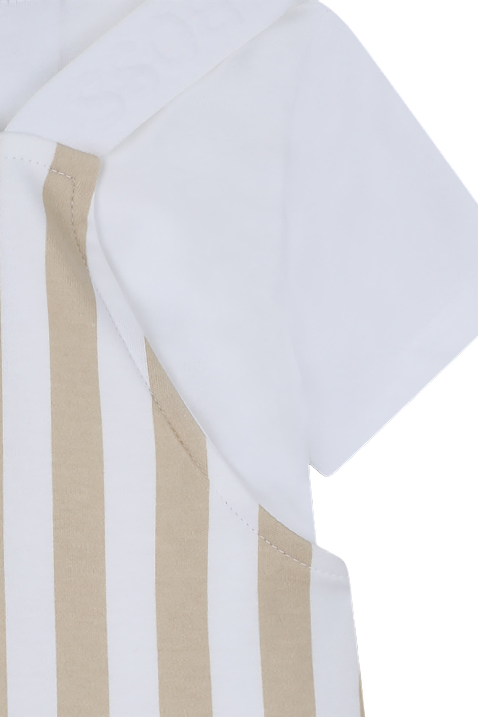 Kids Logo Stripes T-Shirt and Dungarees Set