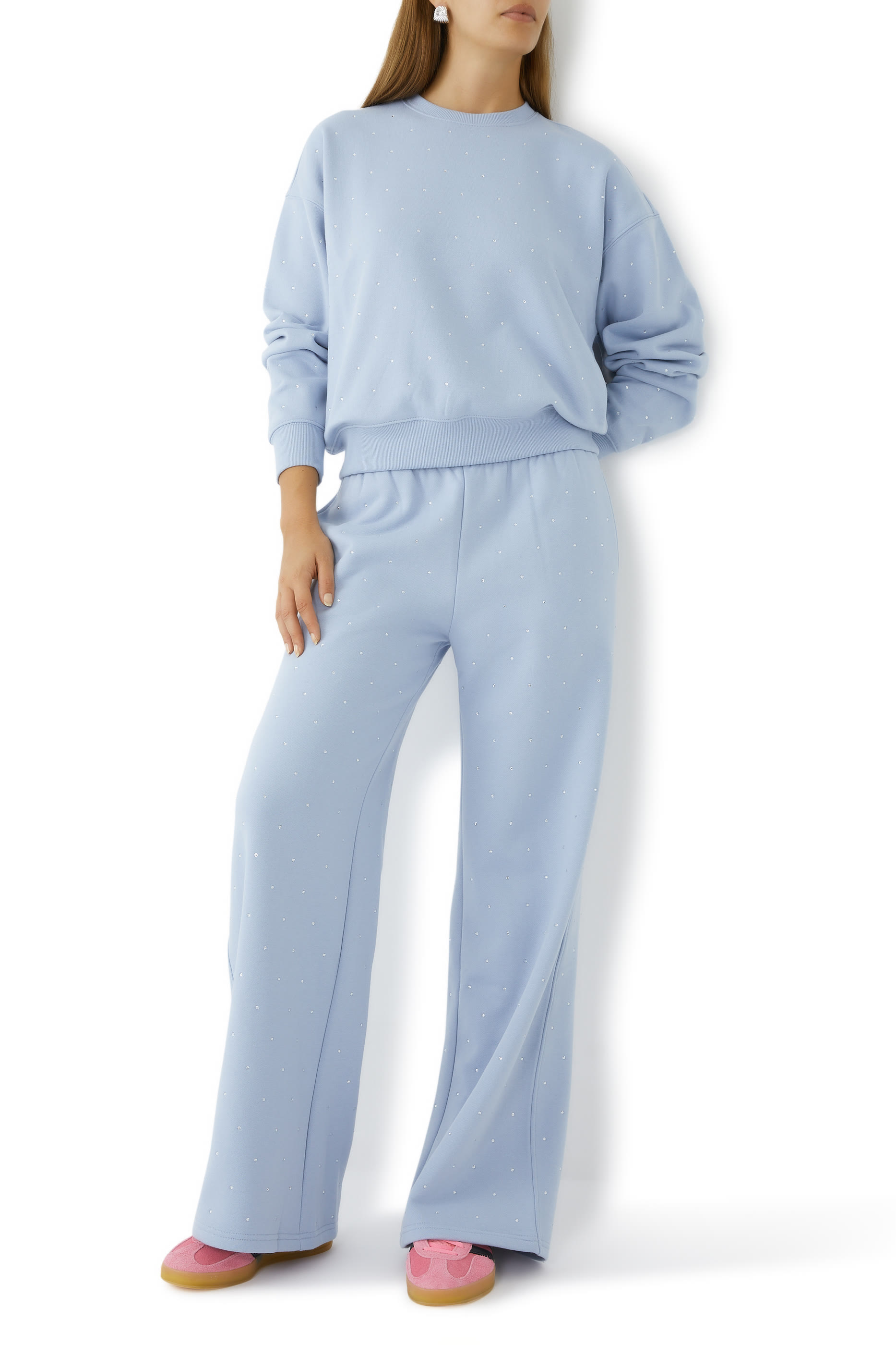 Crystal Wide Leg Sweatpants