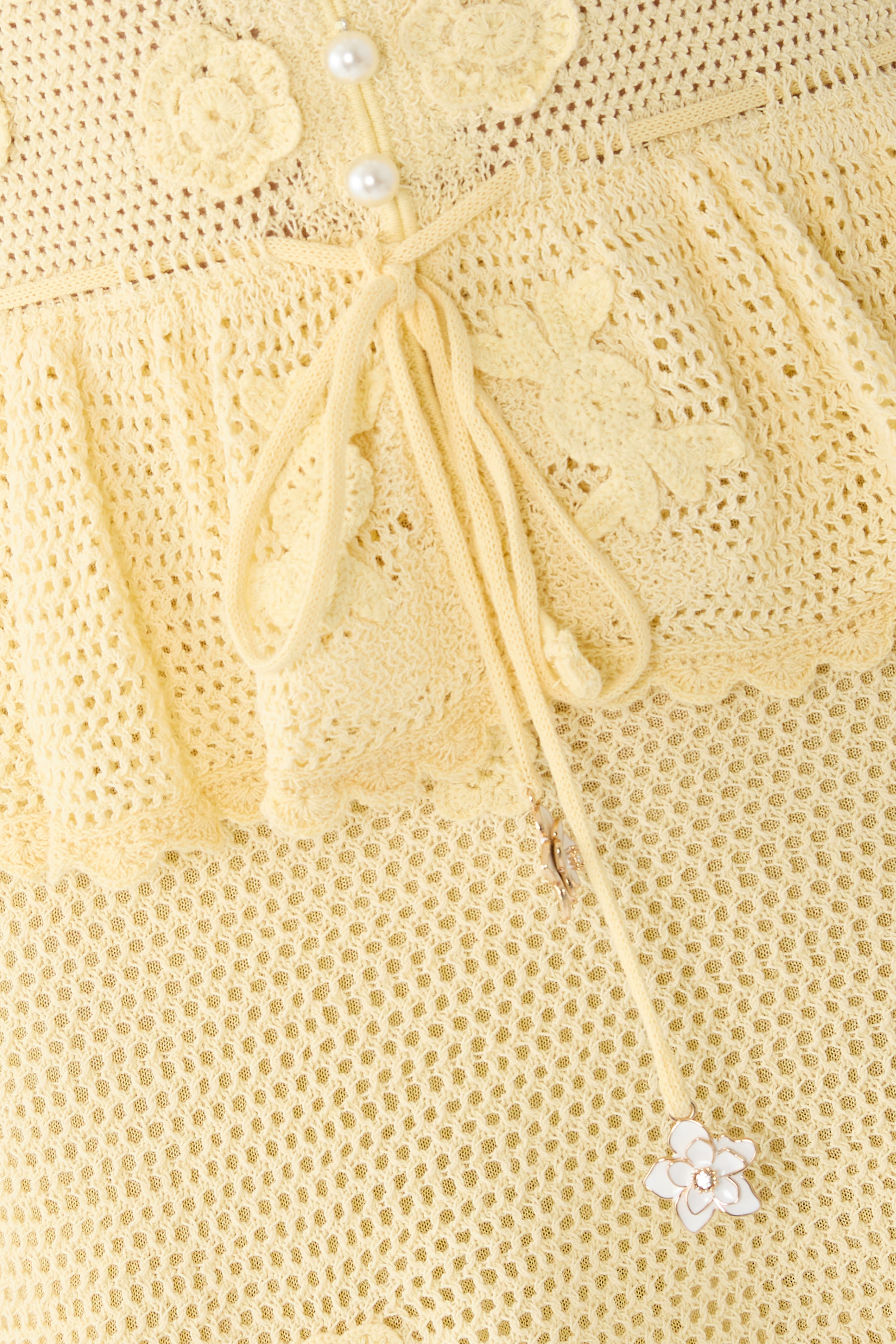 Floral Crochet Mini Dress 