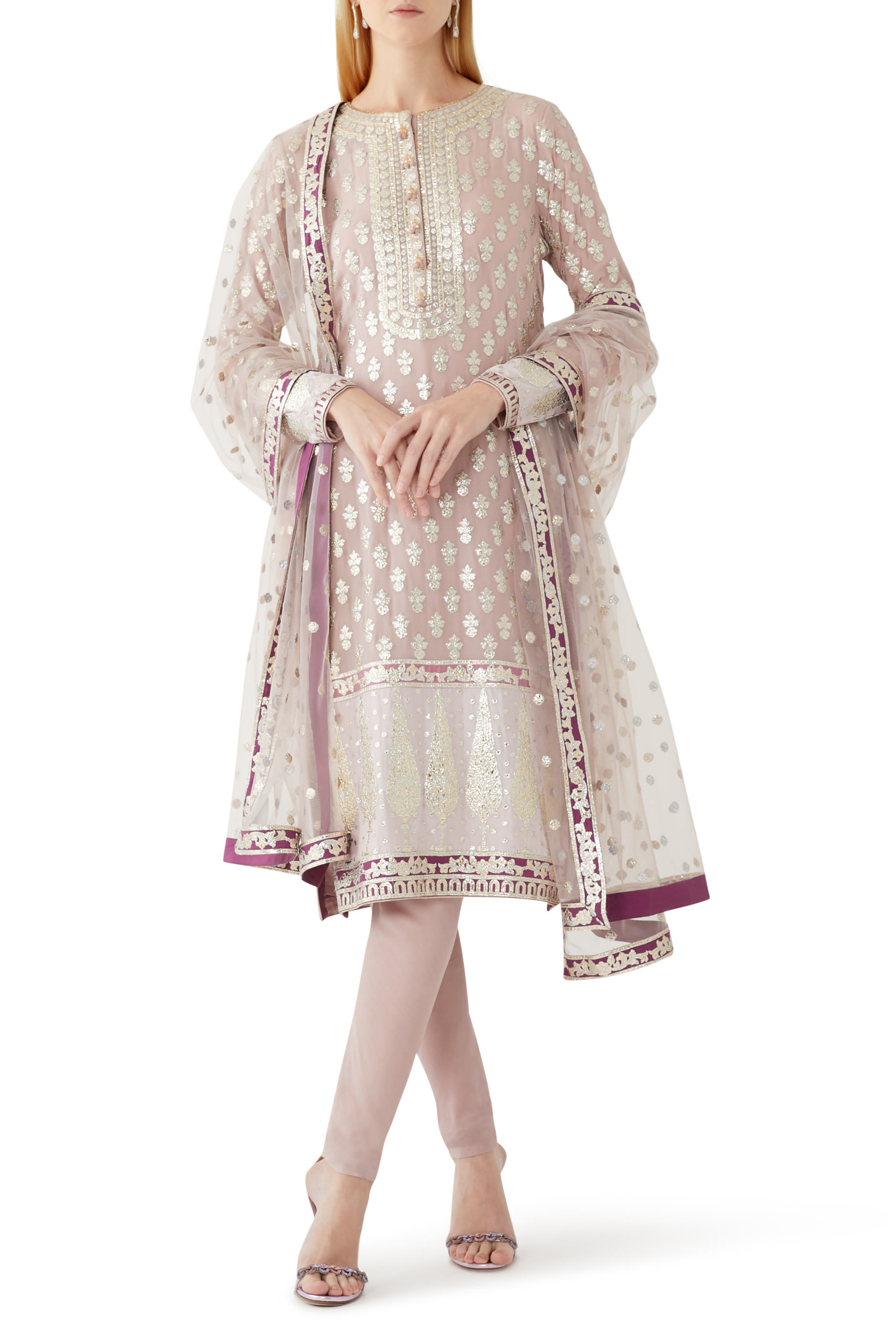 Embroidered Georgette Kurta Set