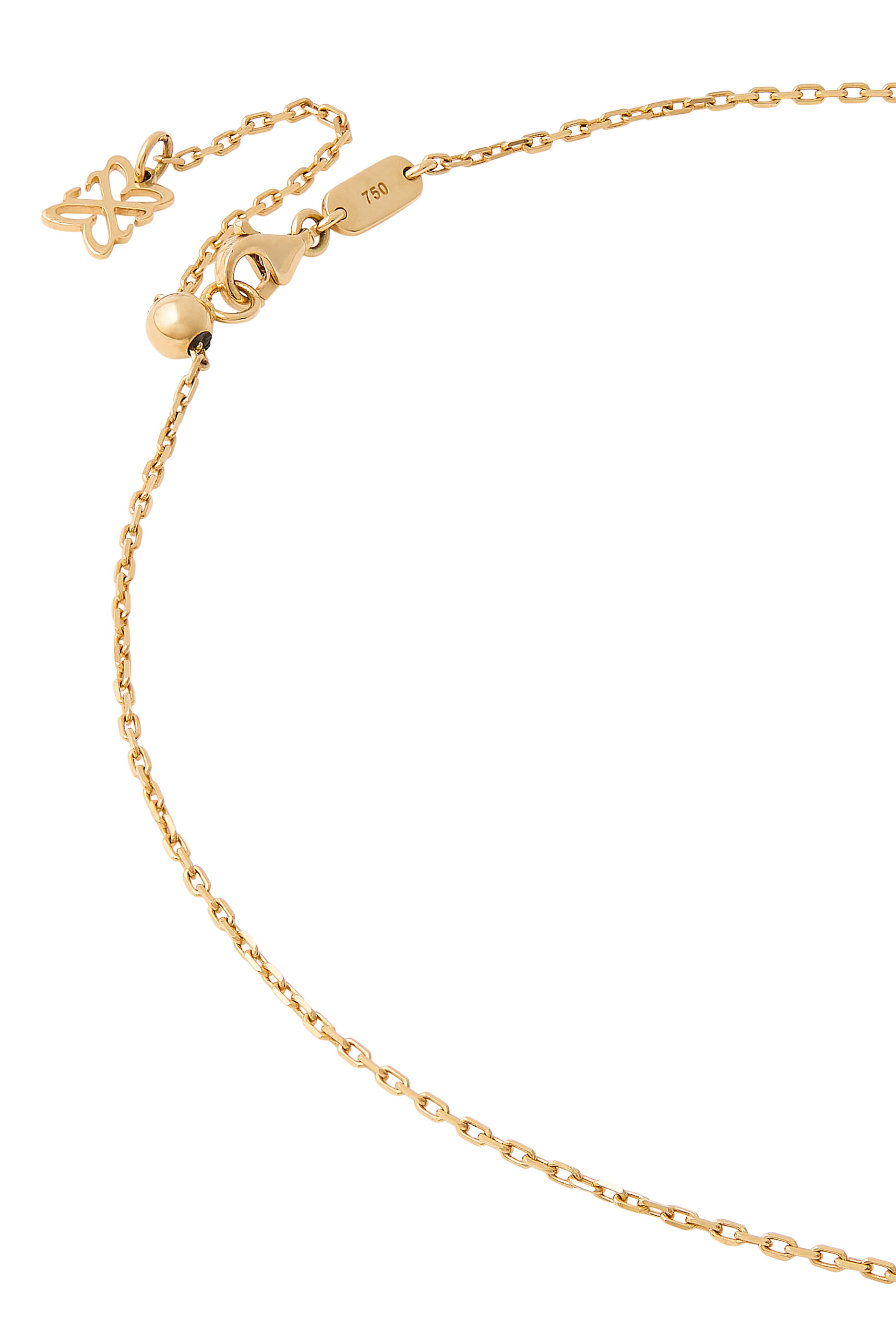 Dumbbell Pendant, 18k Rose Gold & Sapphires, Enamel