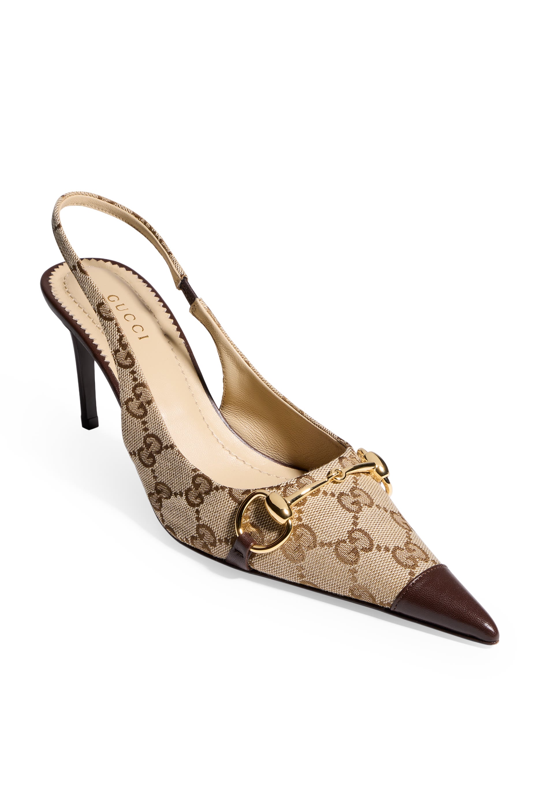  GG Canvas 85 Slingback Pumps with Horsebit