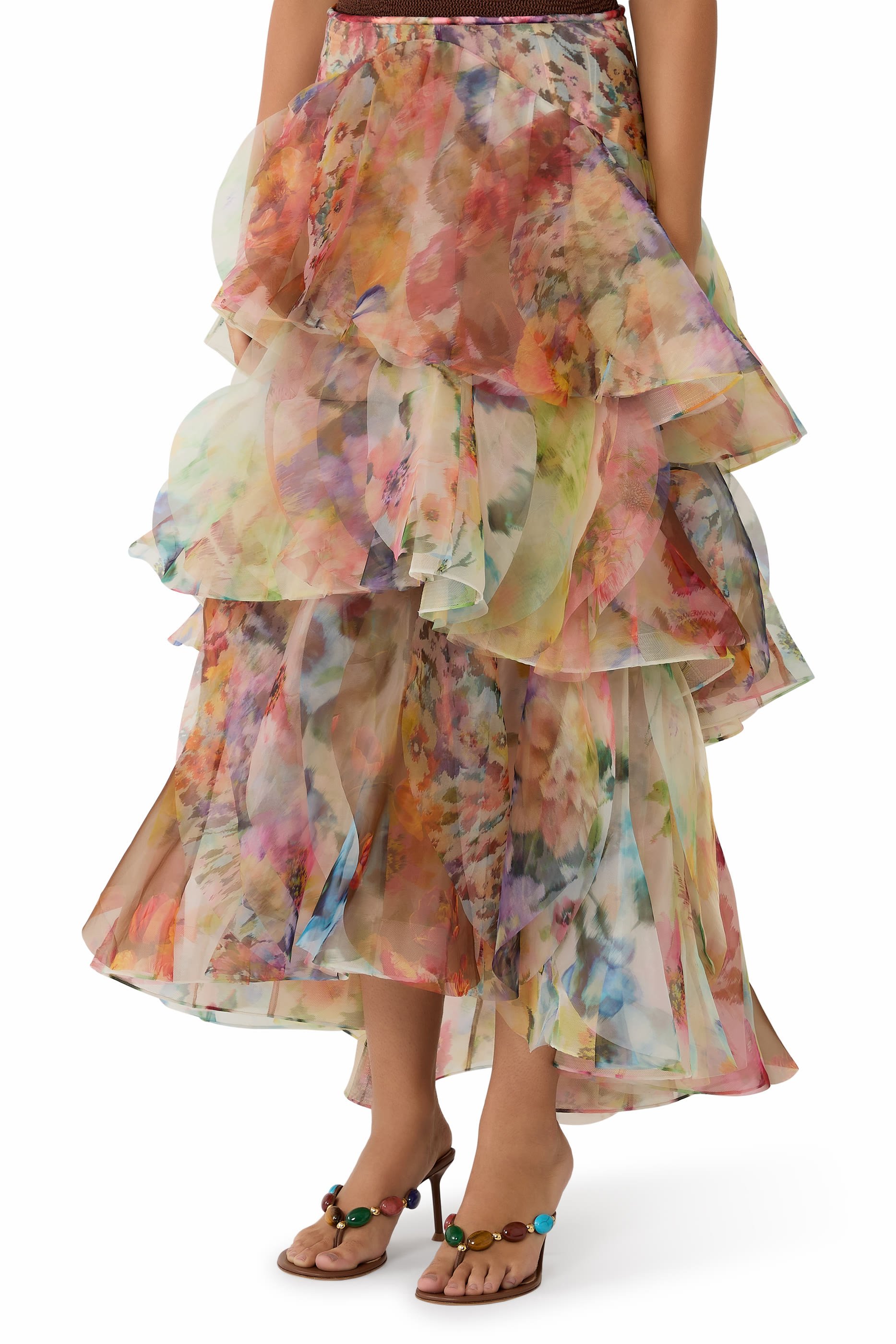 Luna Fanned Maxi Skirt