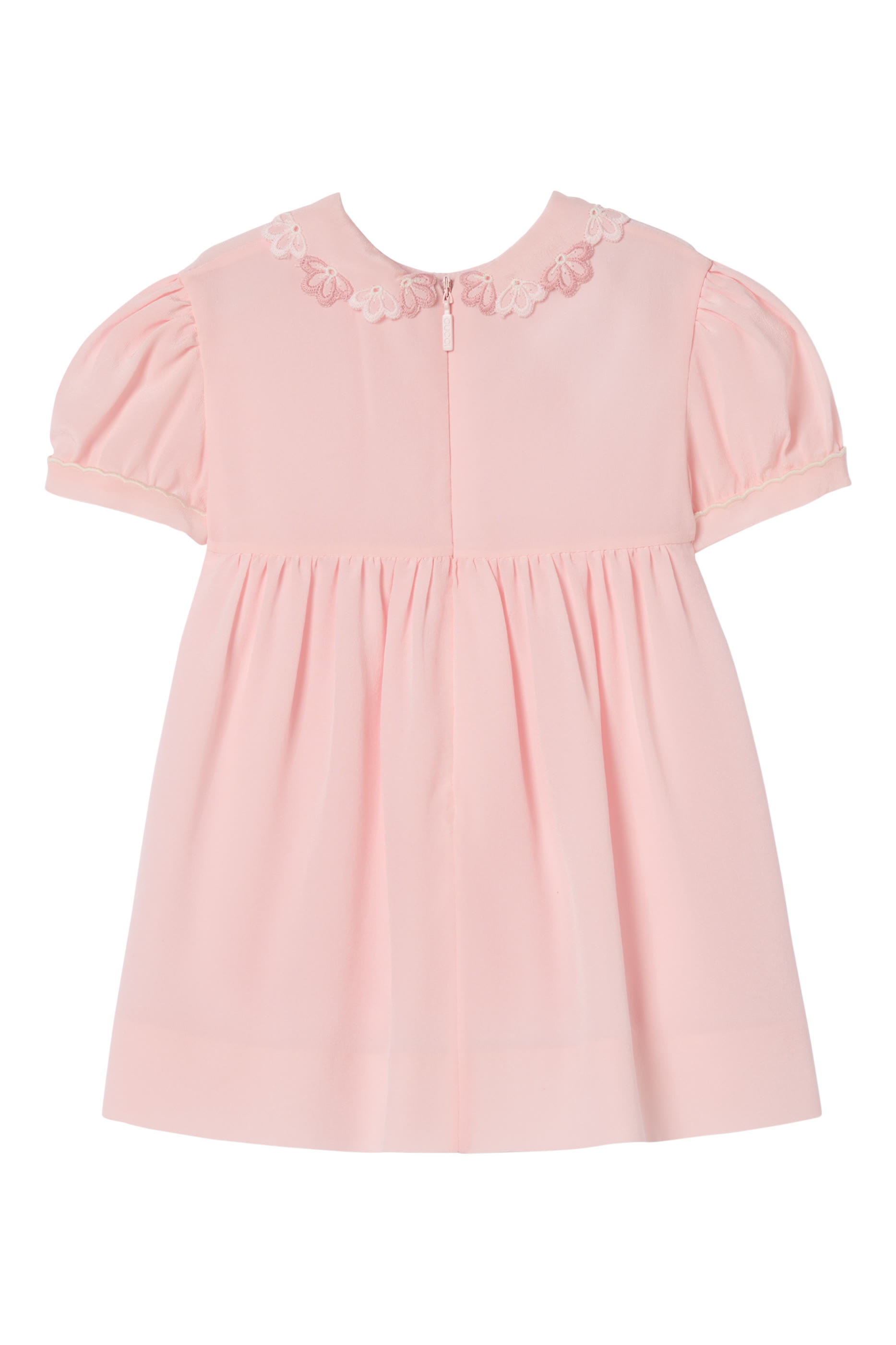 Kids Embroidered Silk Dress