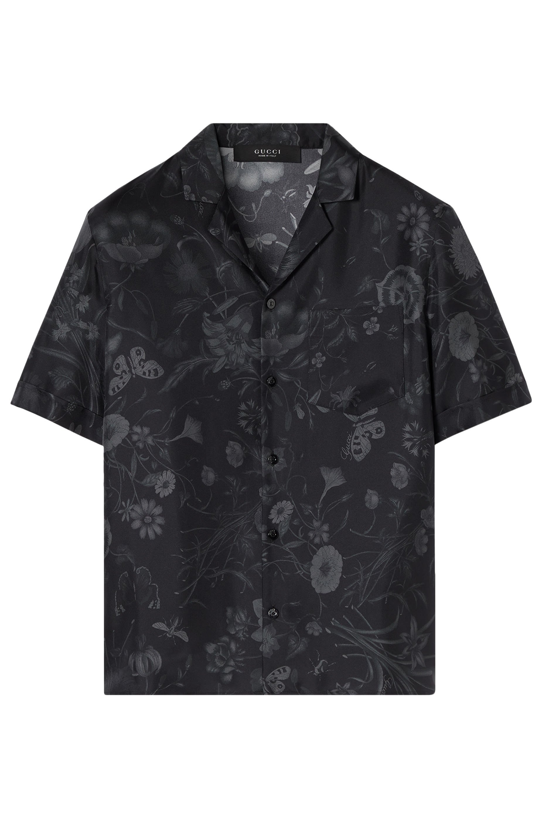 All-Over Flora Print Bowling Shirt