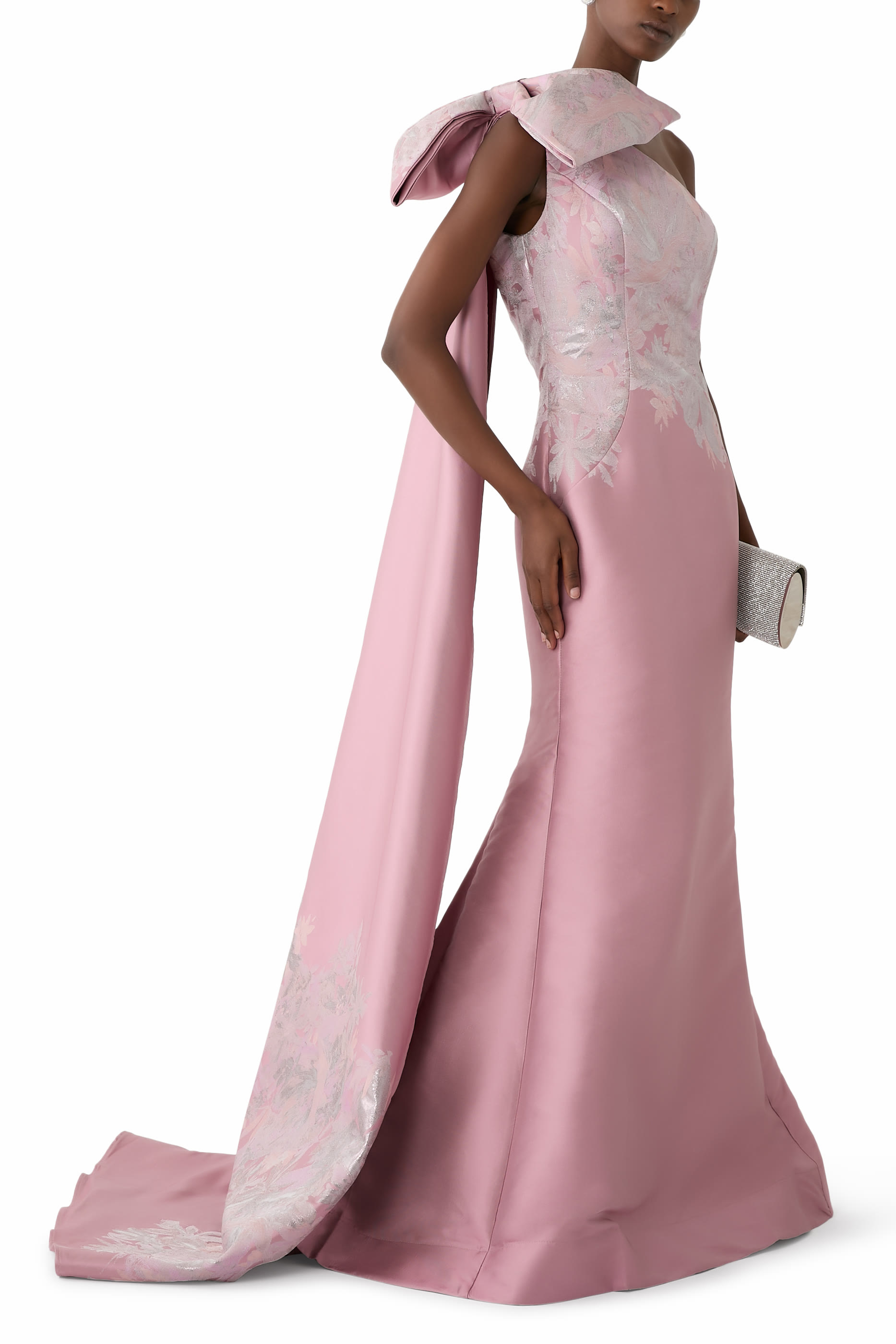 One Shoulder Bow Gown