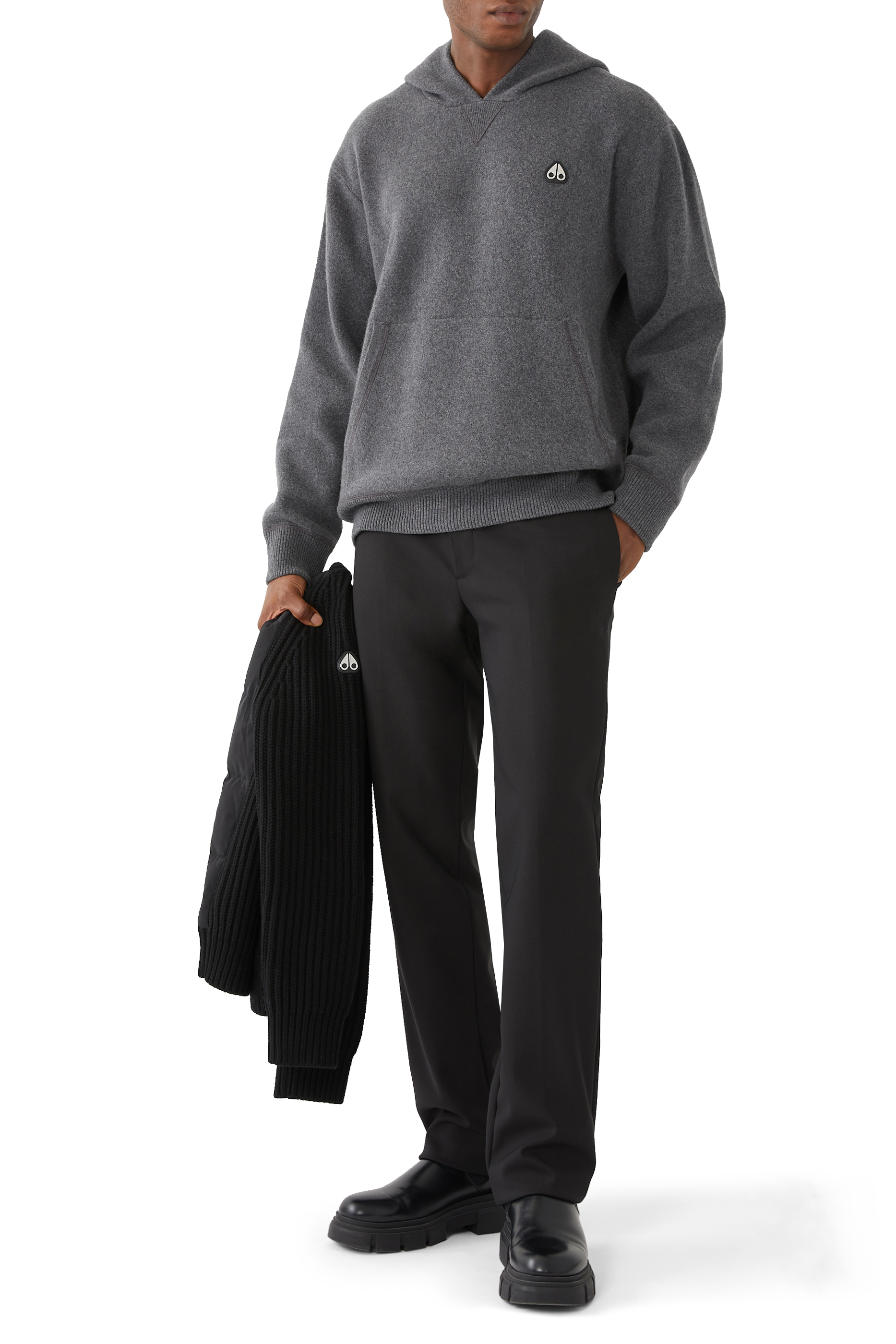 Wool-Cashmere Logo Hoodie