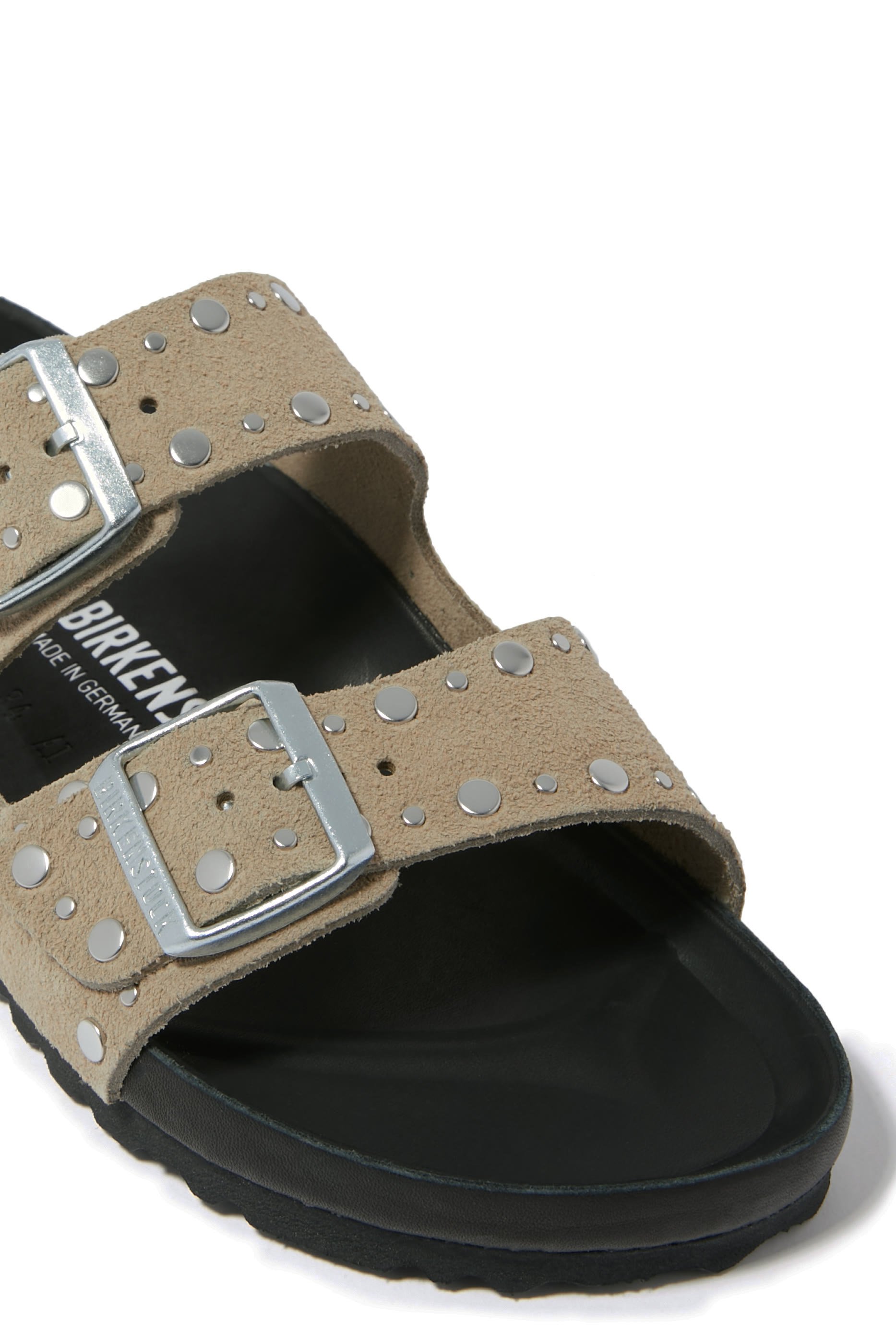 Arizona Rivet Suede Leather Slides