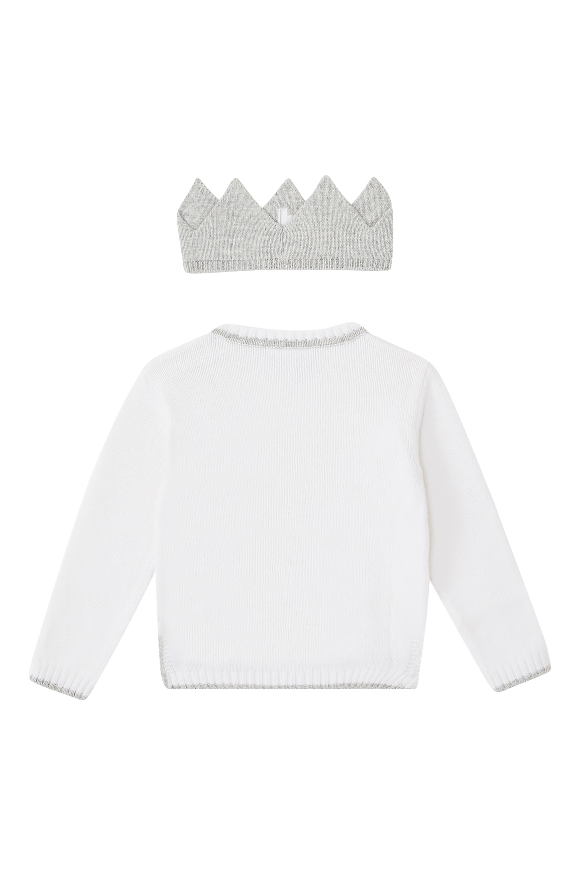 Kids Organic Cotton Blend My 3rd Birthday Jumper & Crown Gift Set 