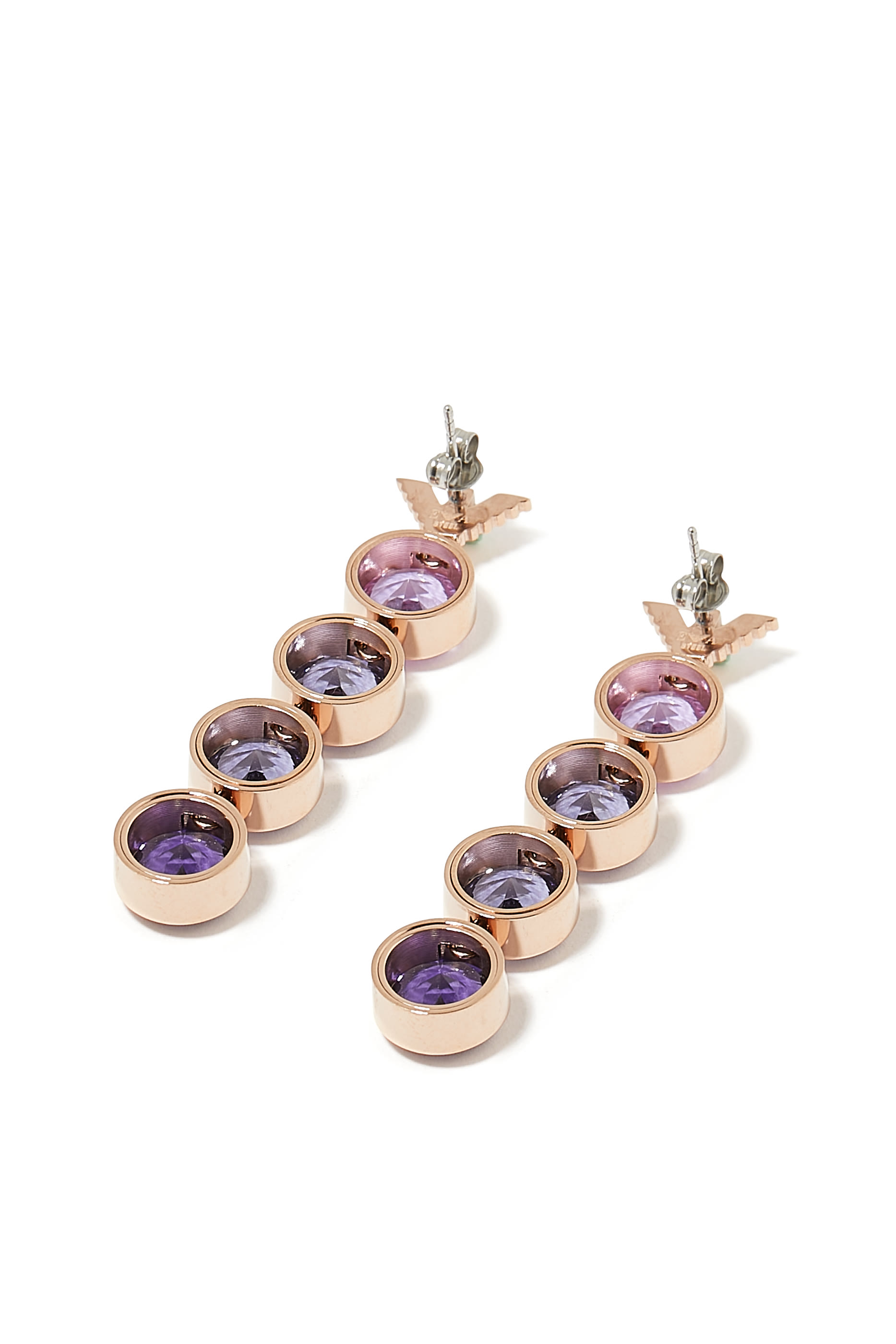 Logo Stainless Steel Earrings