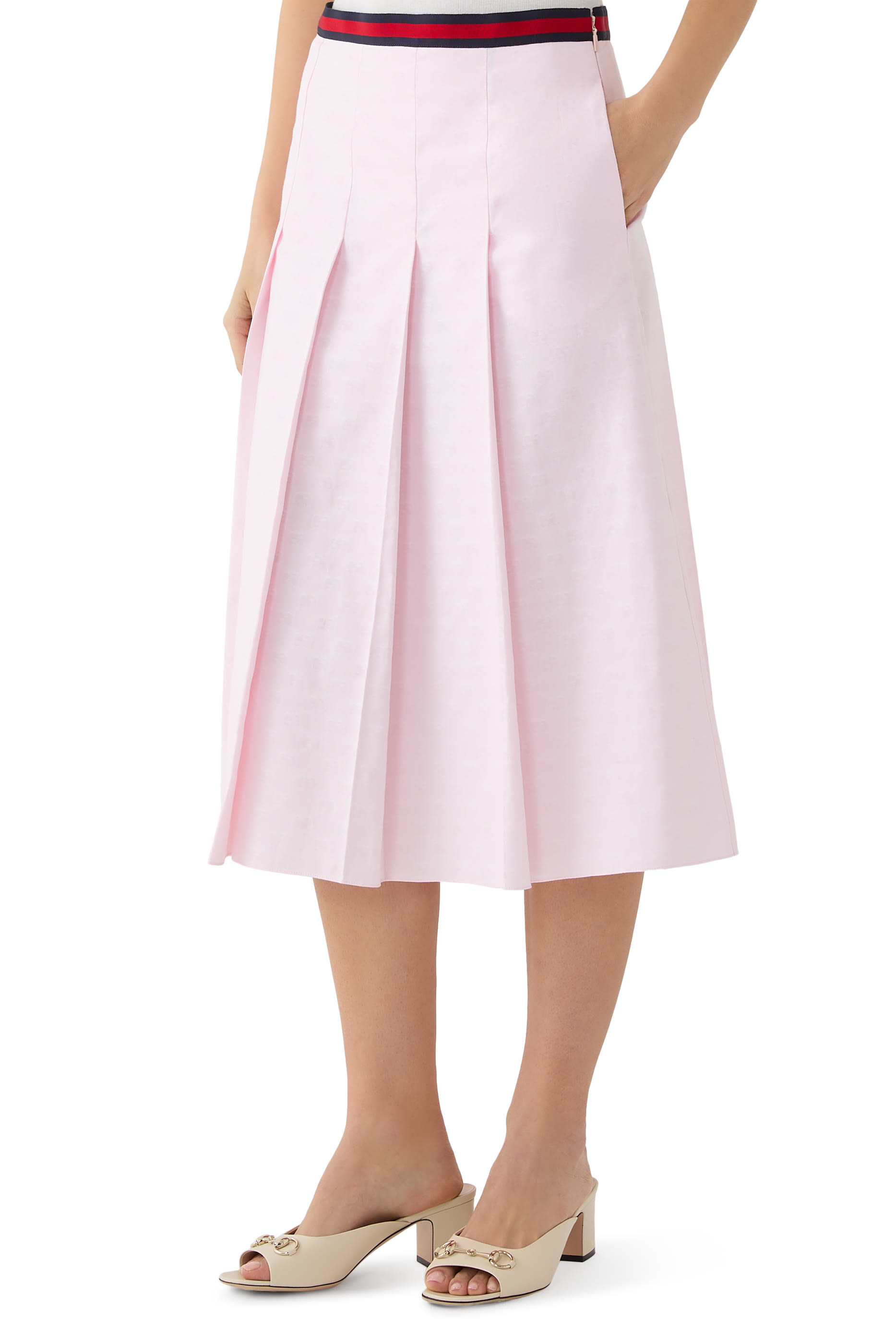 GG Supreme Oxford Cotton Skirt