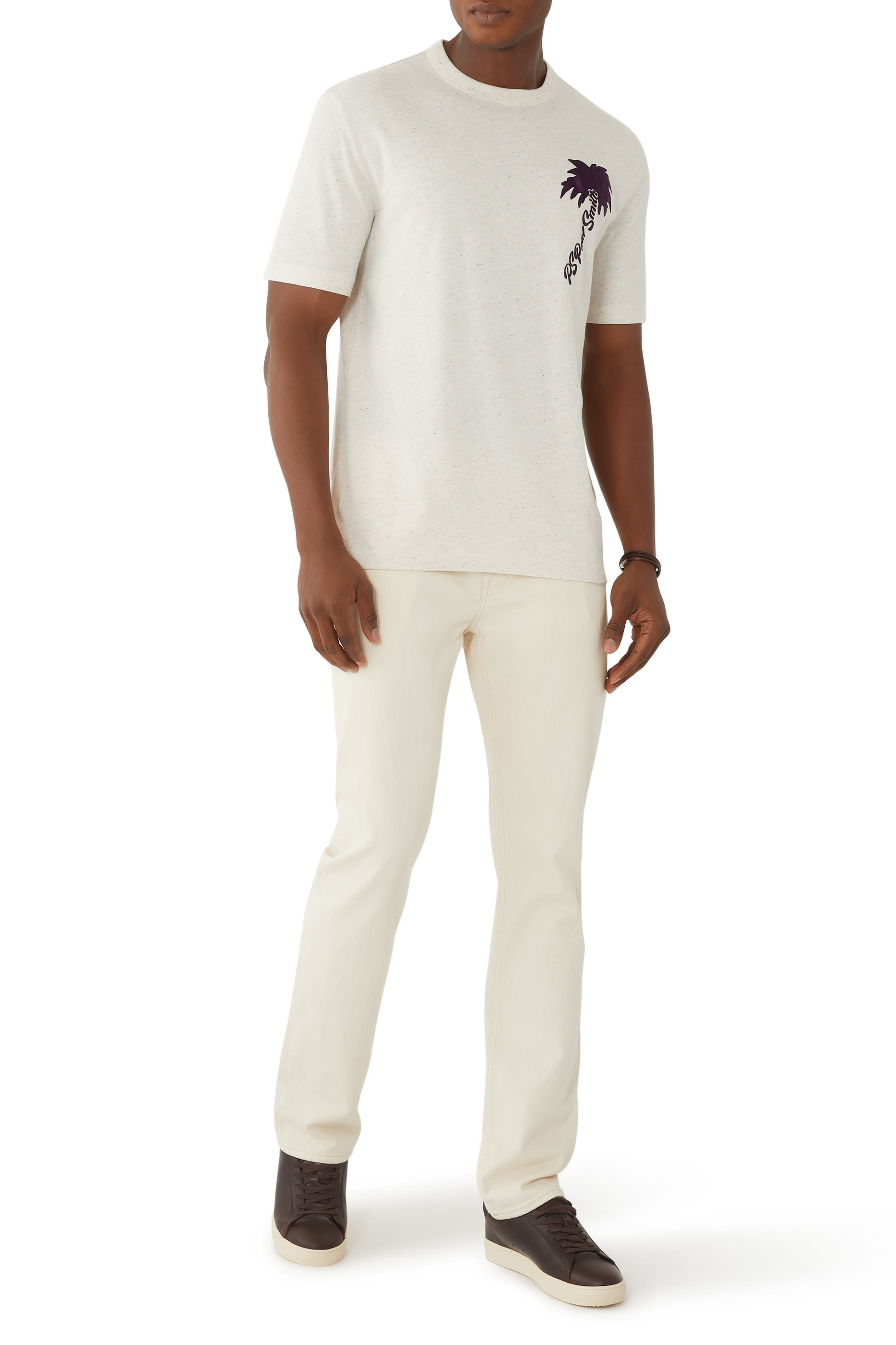 Palm Tree Cotton-Blend T-Shirt