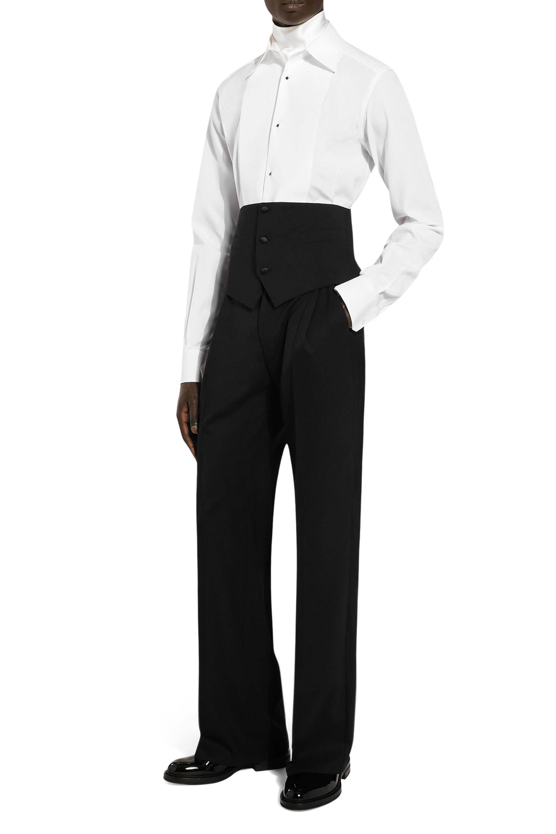 Tuxedo Shirt with Vest Bottom Section