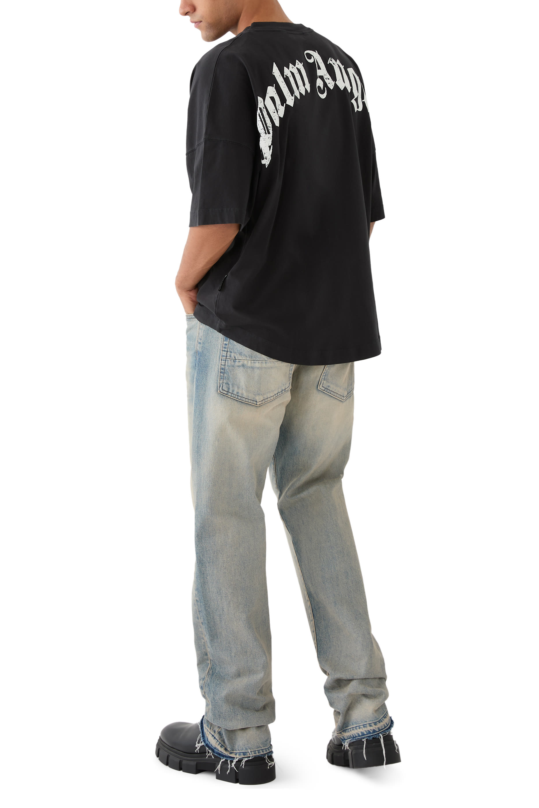 Curved Logo Oversized T-Shirt